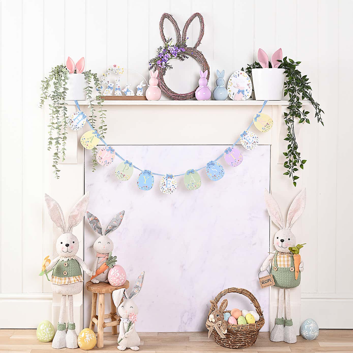 Eggs traordinary Gifting Company Purple Bunny Ears Wreath