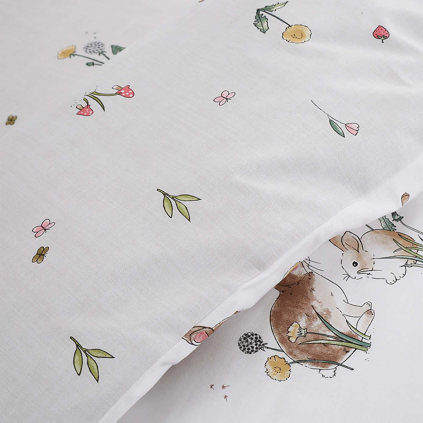 Bianca Bunny Rabbit Friends Cotton Duvet Cover & Pillowcase Set