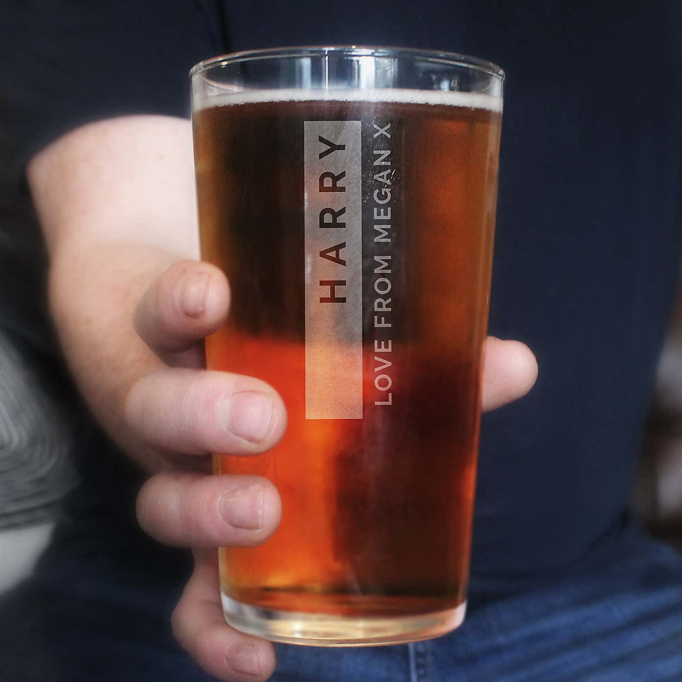 Personalised Classic Engraved Pint Glass