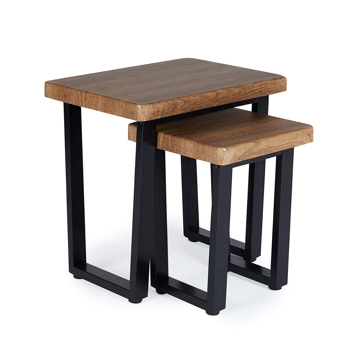 Freddie Rustic Wood Effect Nest of Tables