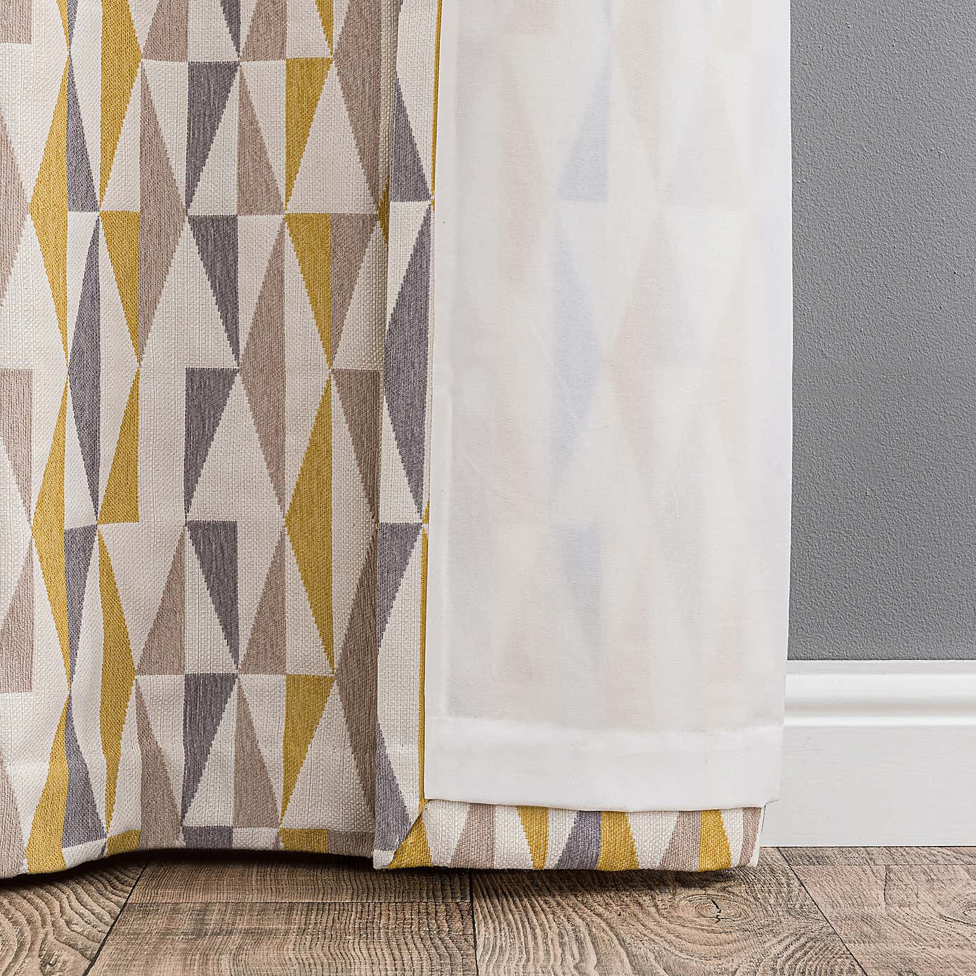 Elements Triangles Eyelet Curtains