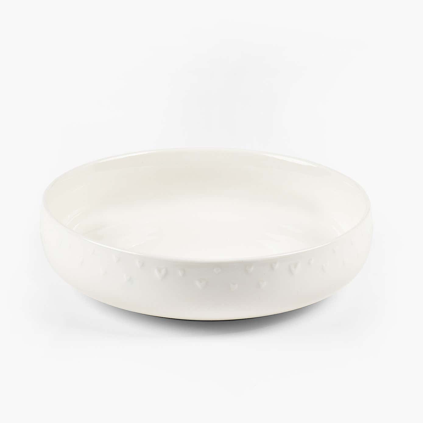 Heart Embossed Pasta Bowl