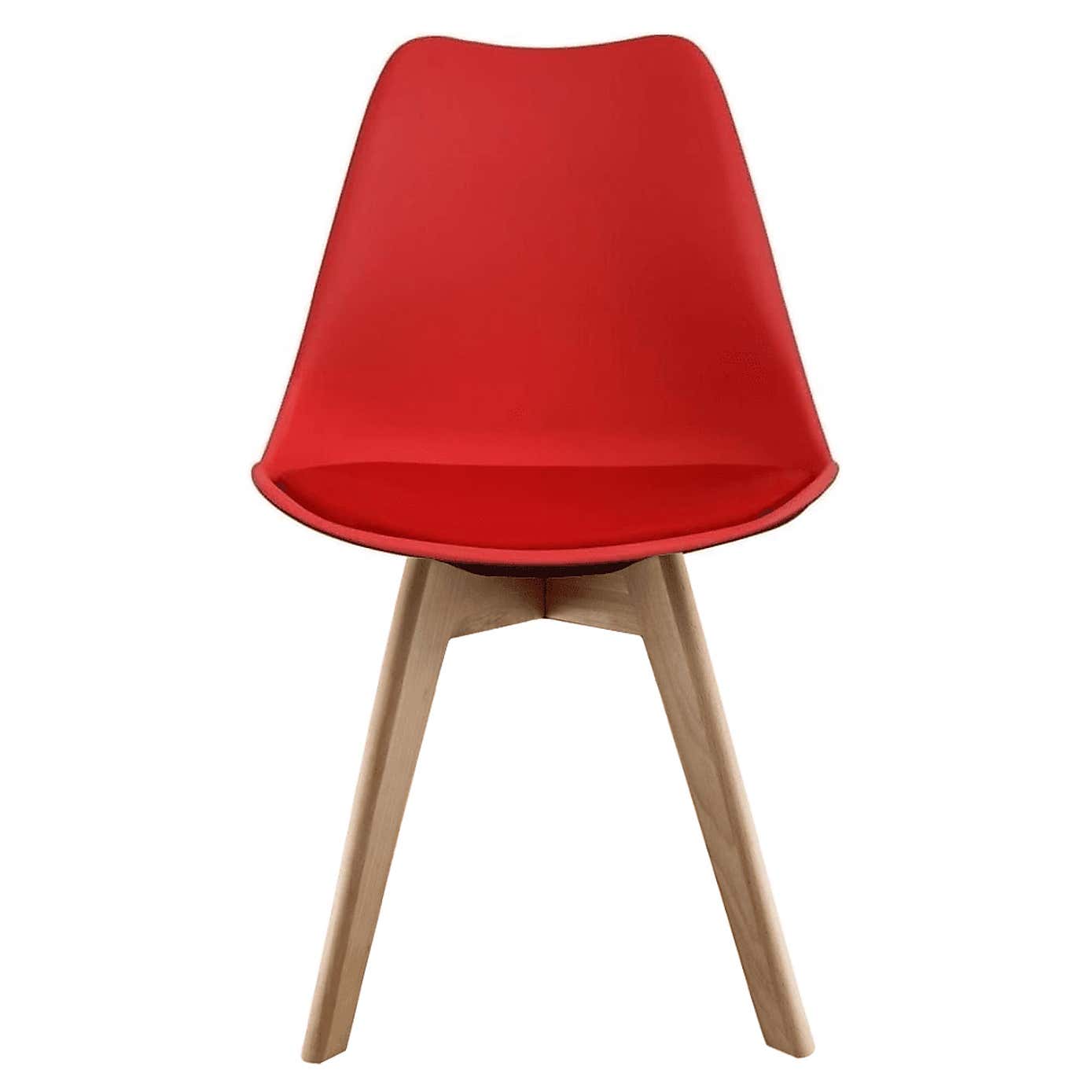 Fusion Living Soho Plastic Dining Chair with Squared Legs