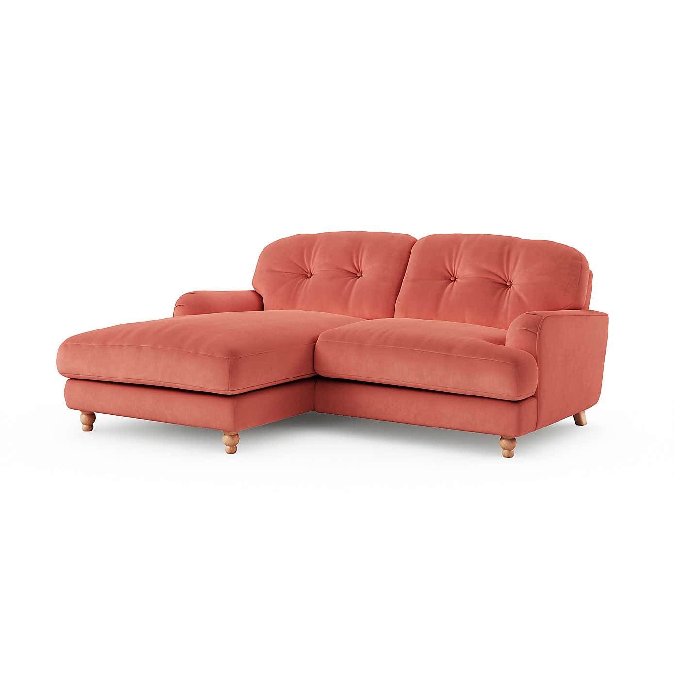 Martha Matte Plush Velvet Corner Chaise Sofa