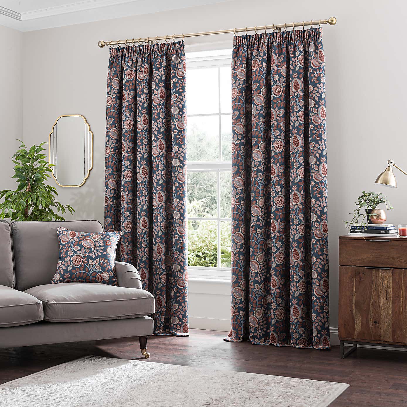 Pomegranate Floral Cushion