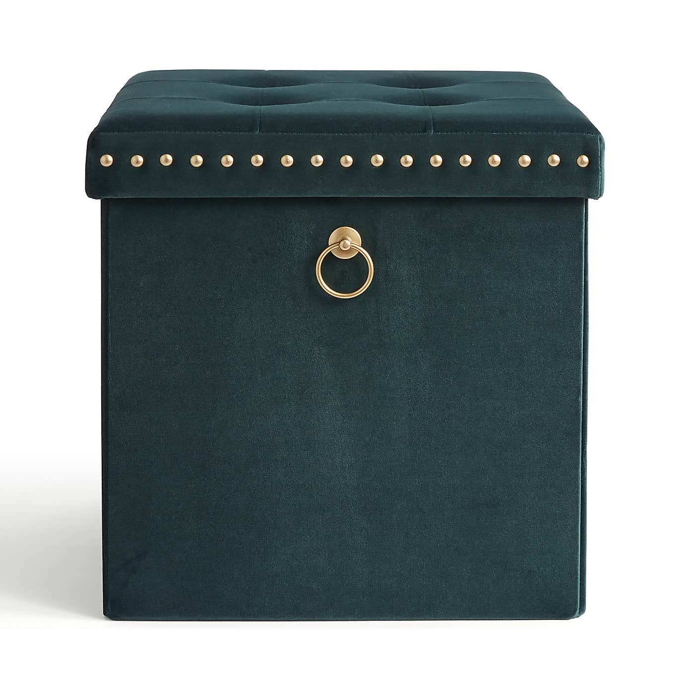 Velvet Cube Ottoman