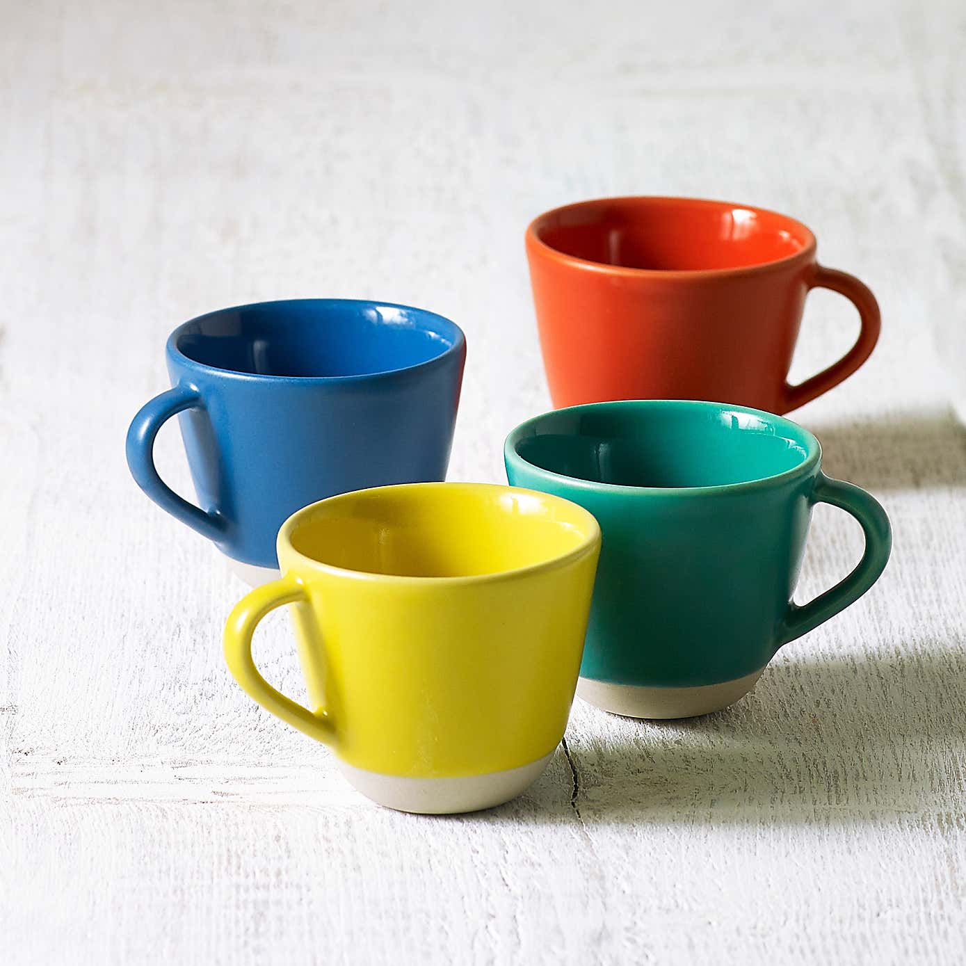 Set of 4 Sur La Table Colour Me Happy Multicoloured Espresso Cups