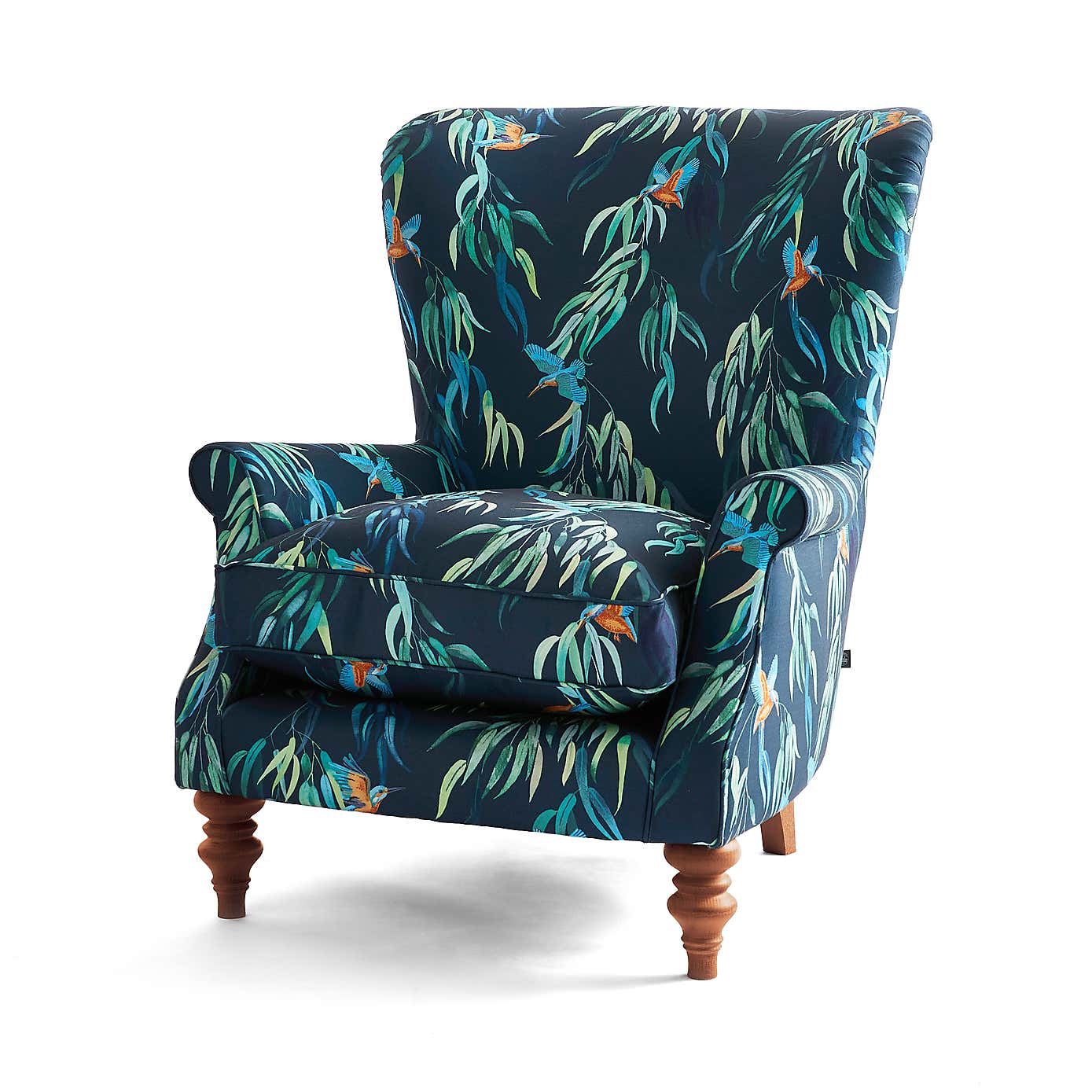 Charbury Kingfisher Print Occasional Armchair