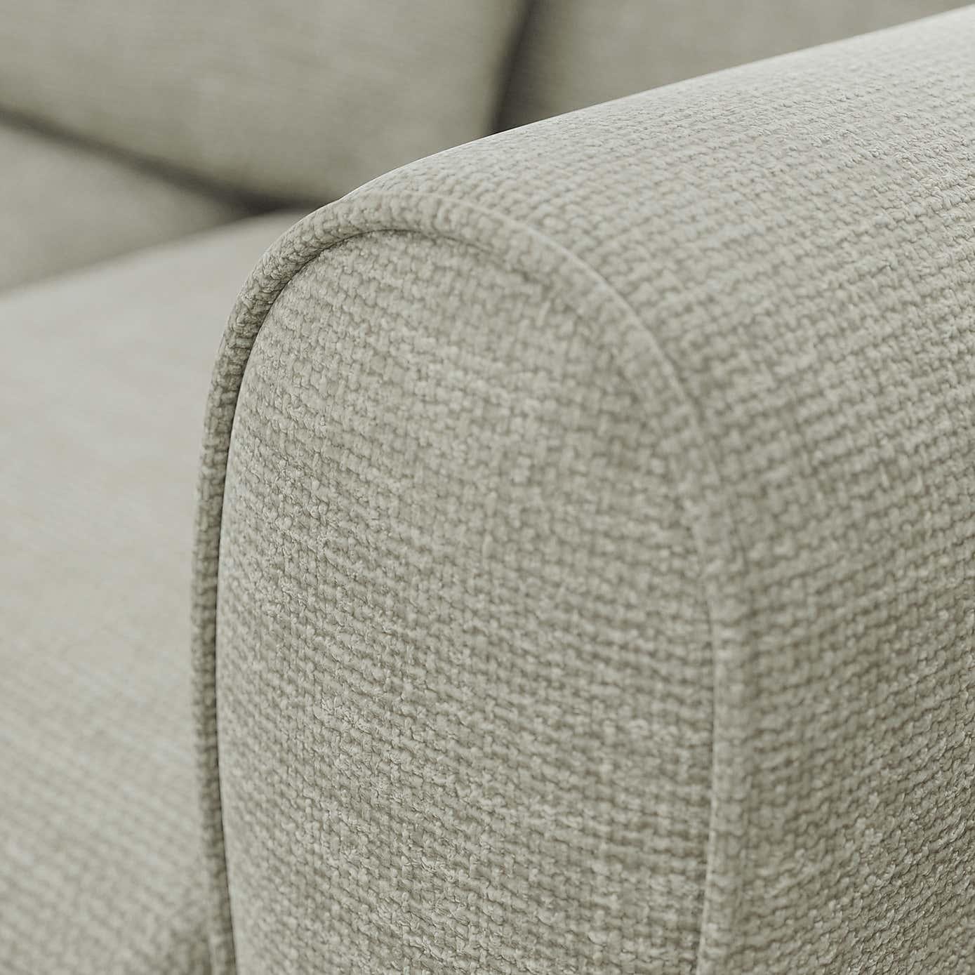 Blake Curved Arm Chunky Chenille Corner Chaise Sofa