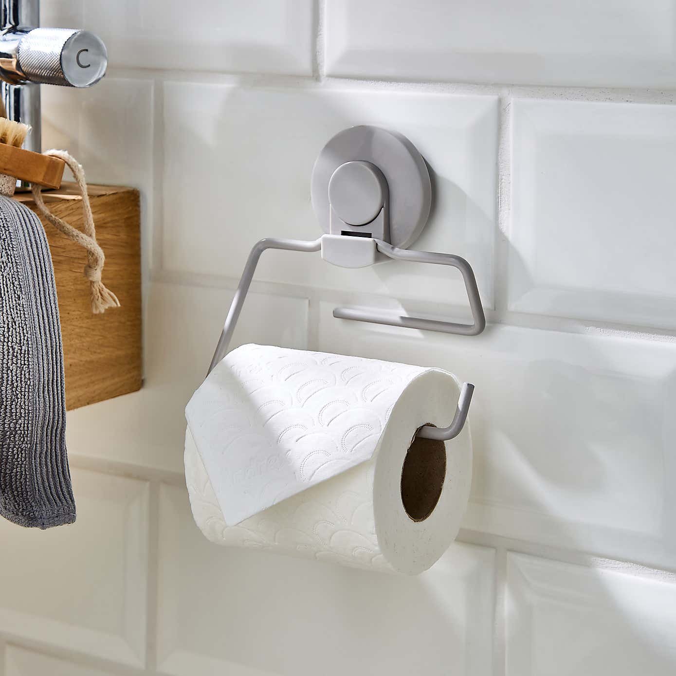 Wire Suction Toilet Roll Holder