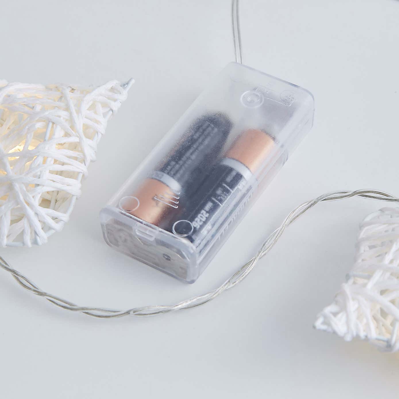 Wicker Hearts 10 LED String Lights