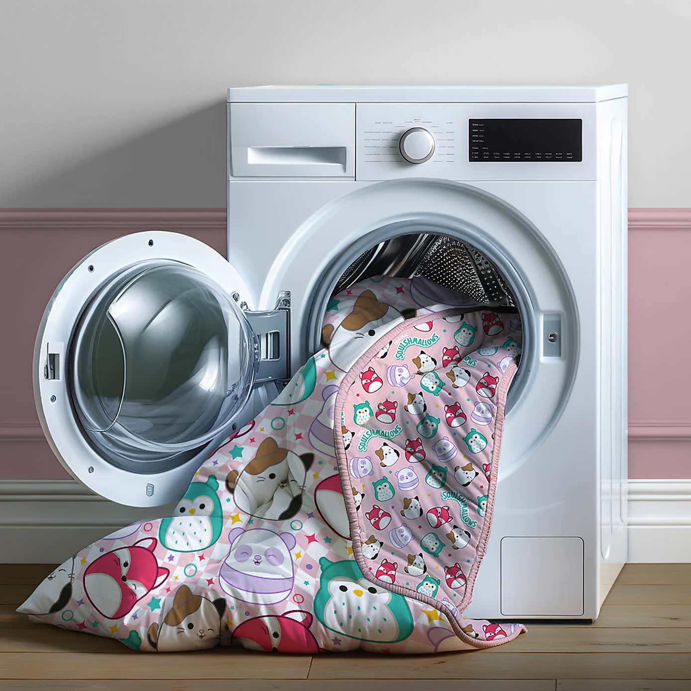 Squishmallows Logo 10.5 Tog Single Coverless Duvet and Pillowcase Set