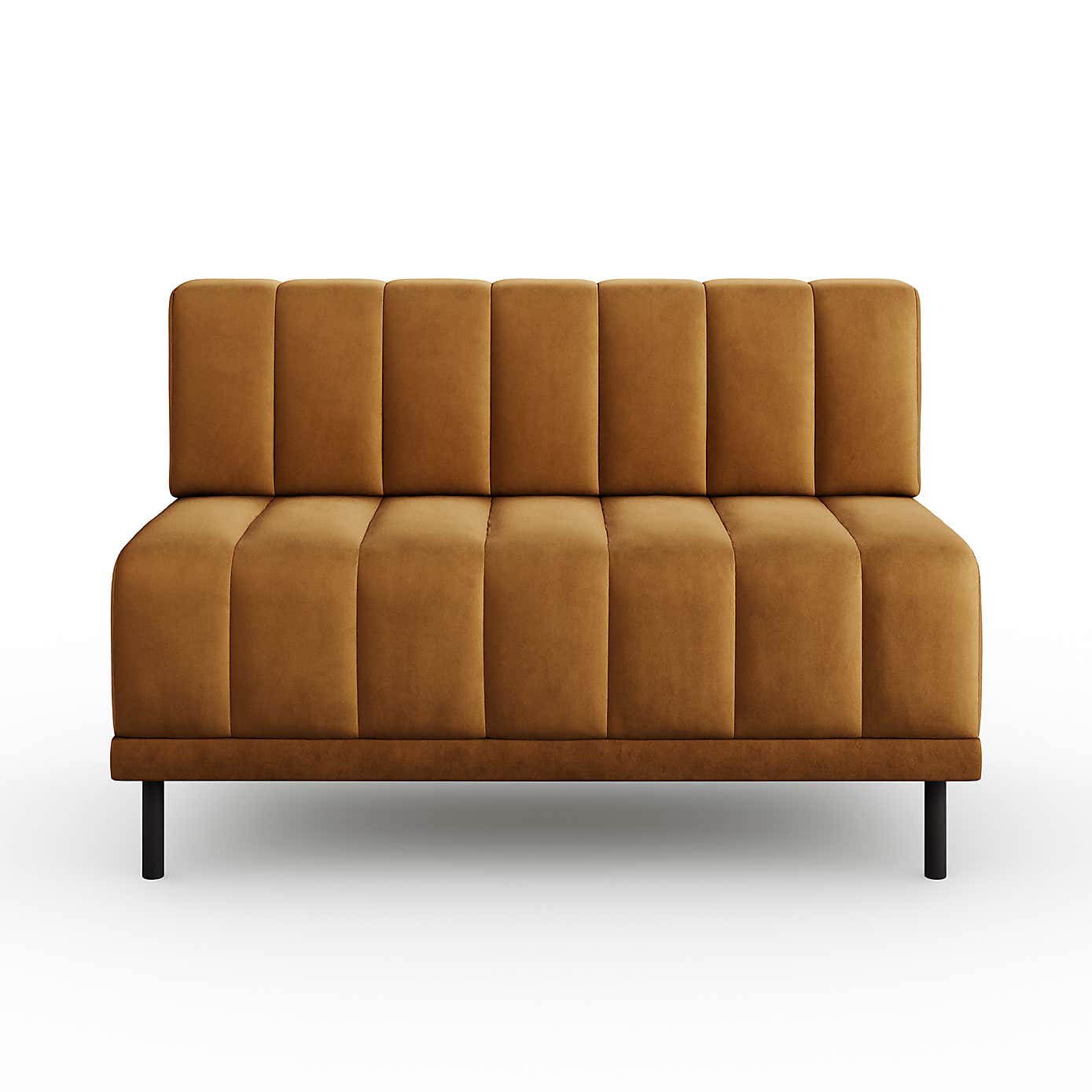 Amali Long Dining Bench, Matte Plush Velvet