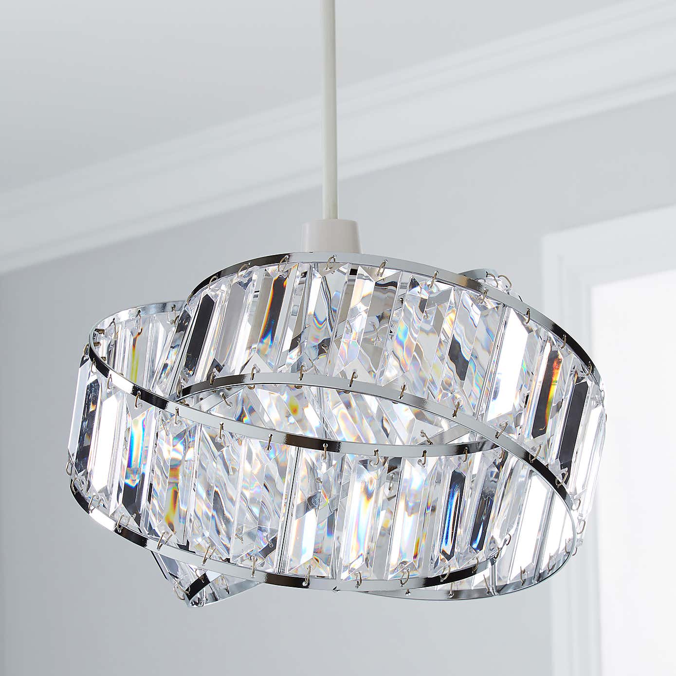 Lilia Acrylic Clear Easy Fit Pendant Shade
