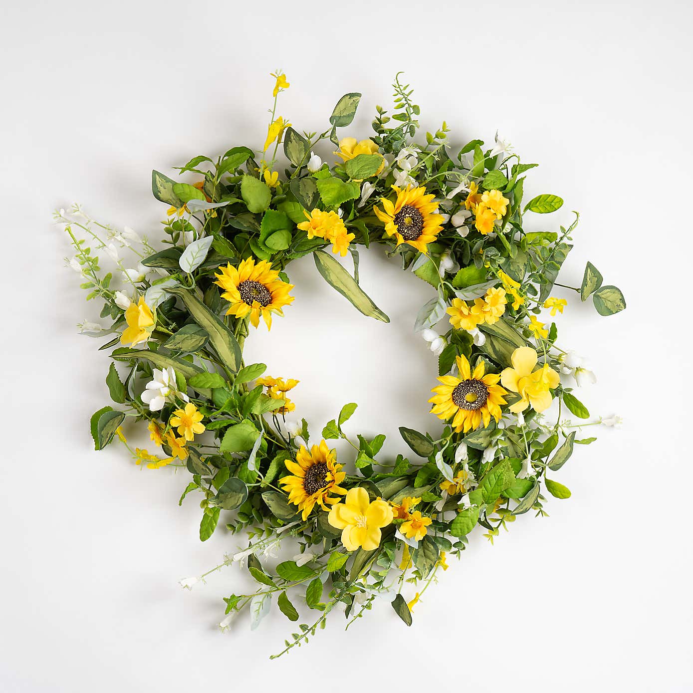 Artificial Spring Yellow Sunflower Wreath
