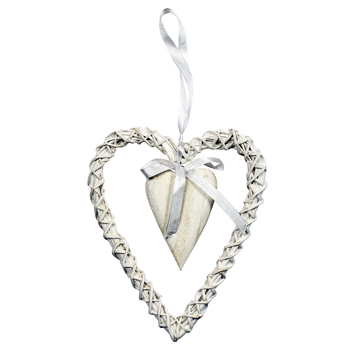 Vintage Wicker Hanging Heart