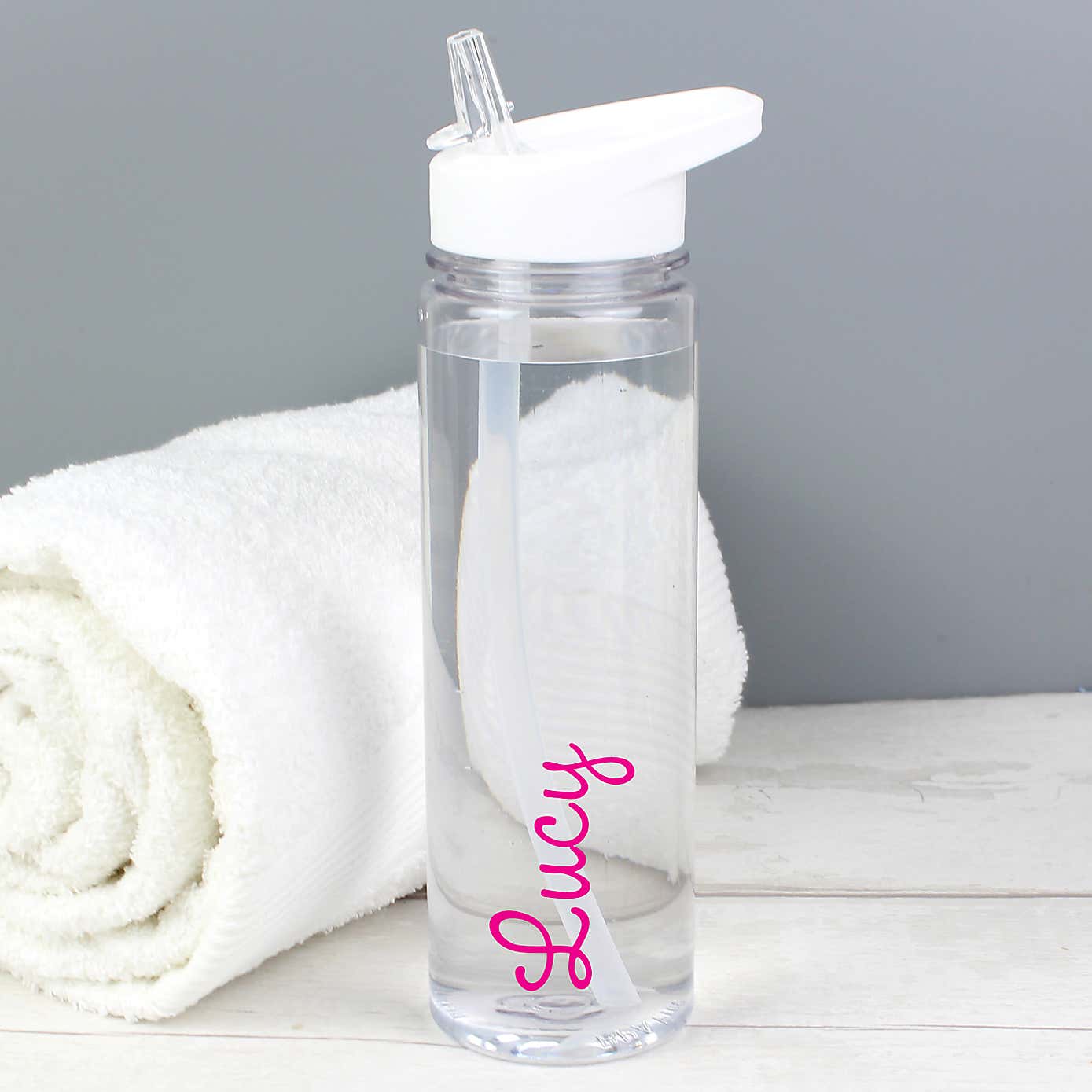 Personalised Name Water Bottle Pink