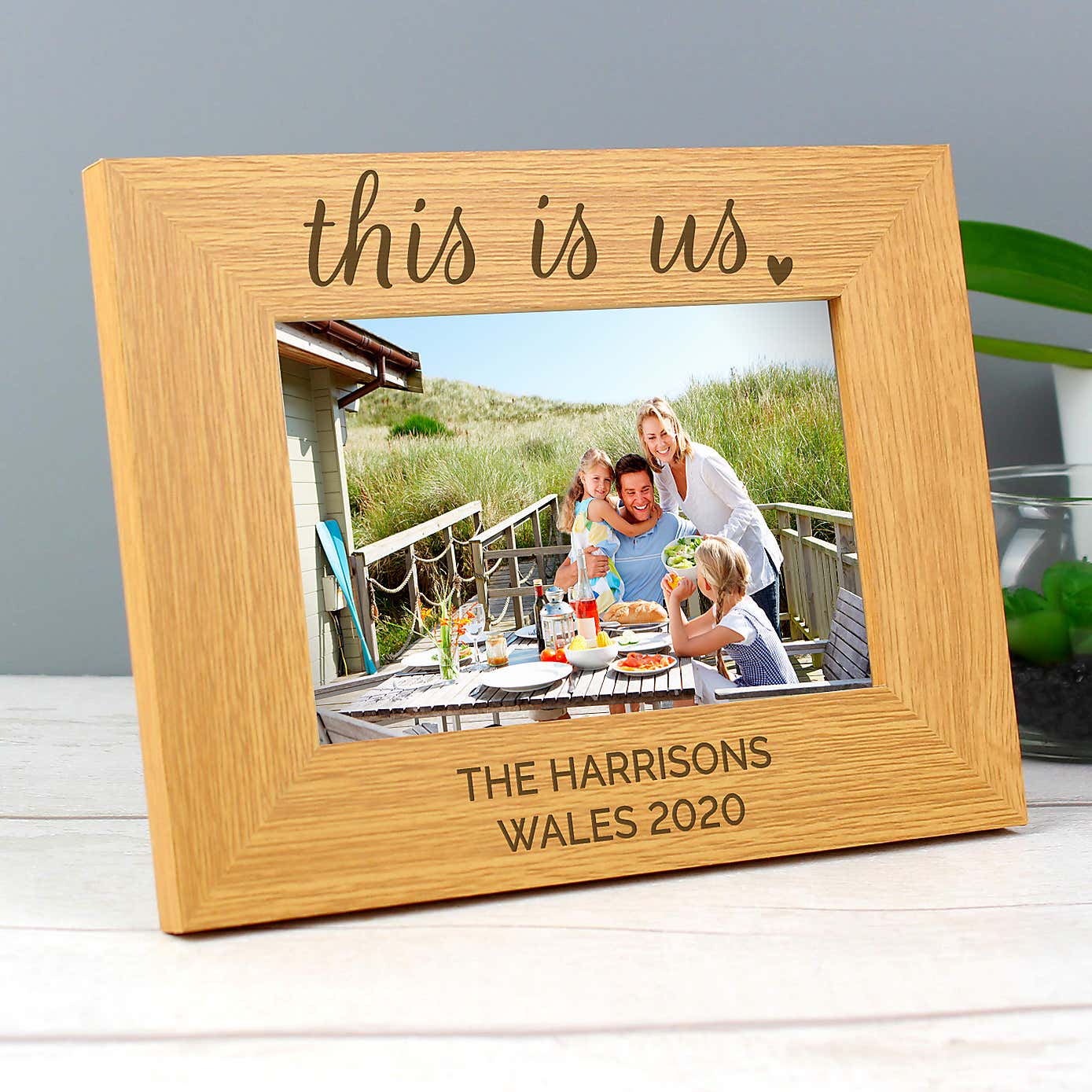 Personalised This Is Us Wooden Landscape Photo Frame