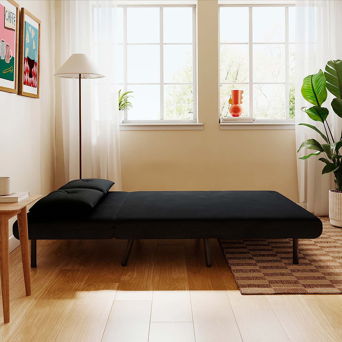 Phoebe Velvet Small Double Sofa Bed