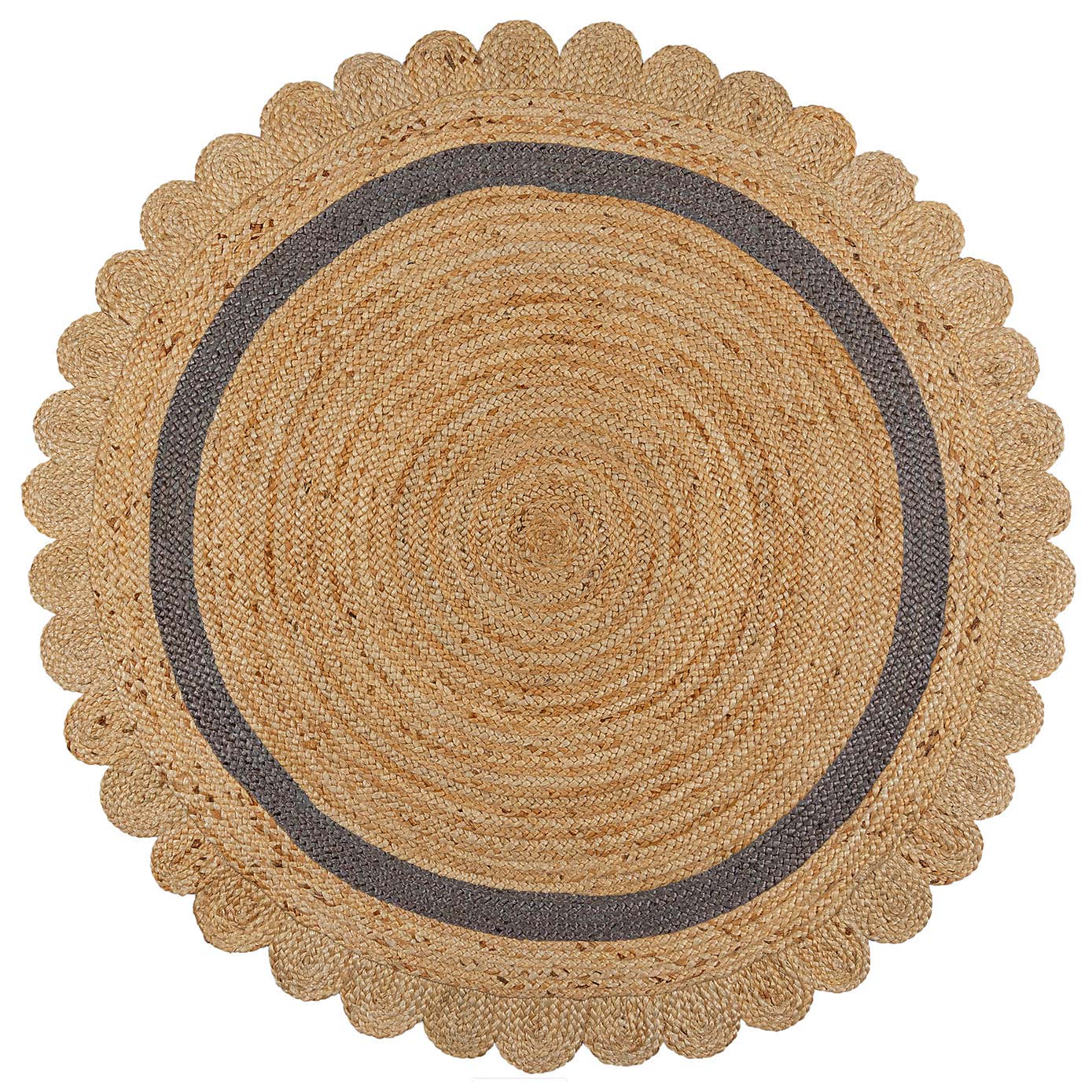 Grace Jute Scallop Round Rug