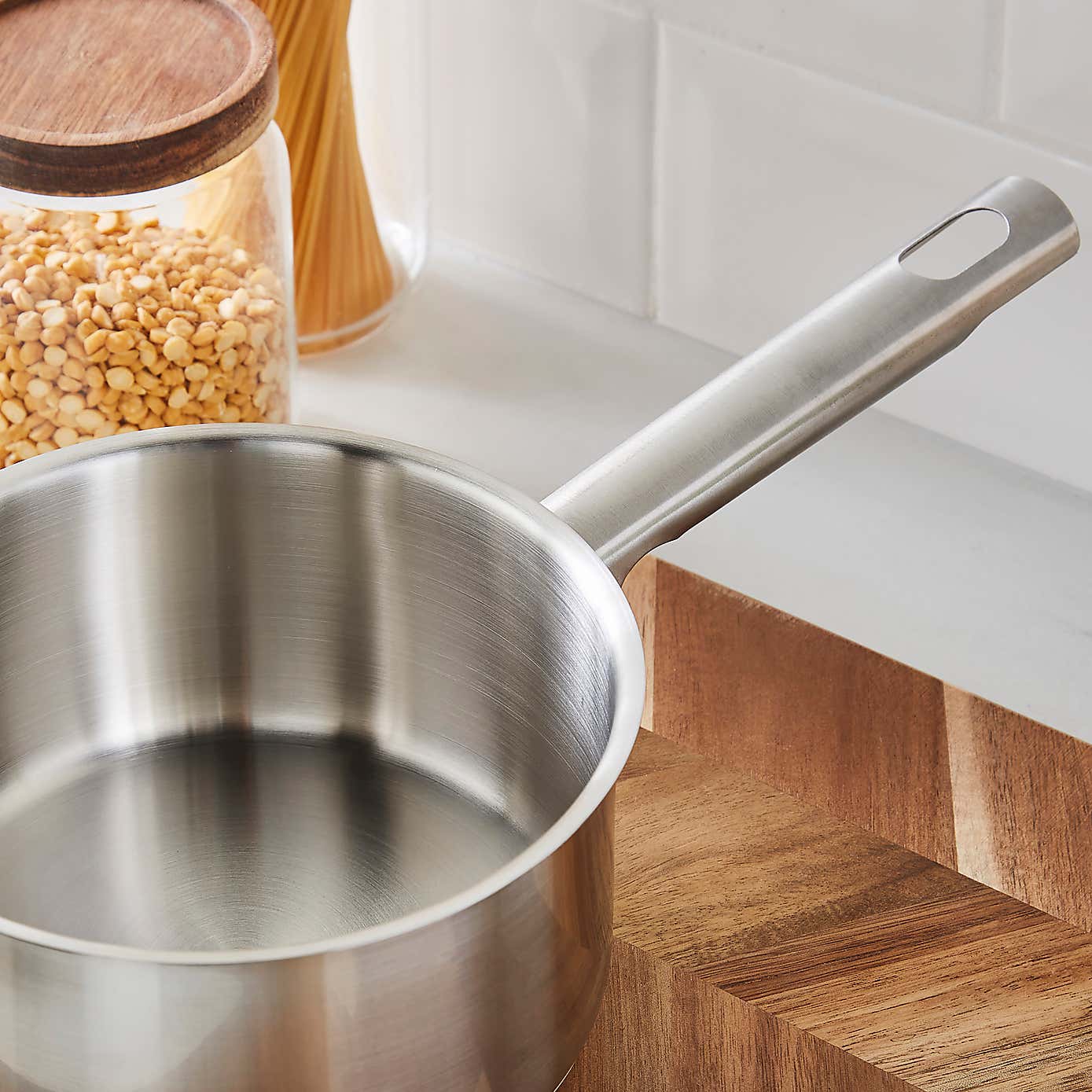 Recycled Stainless Steel Saucepan, 16cm