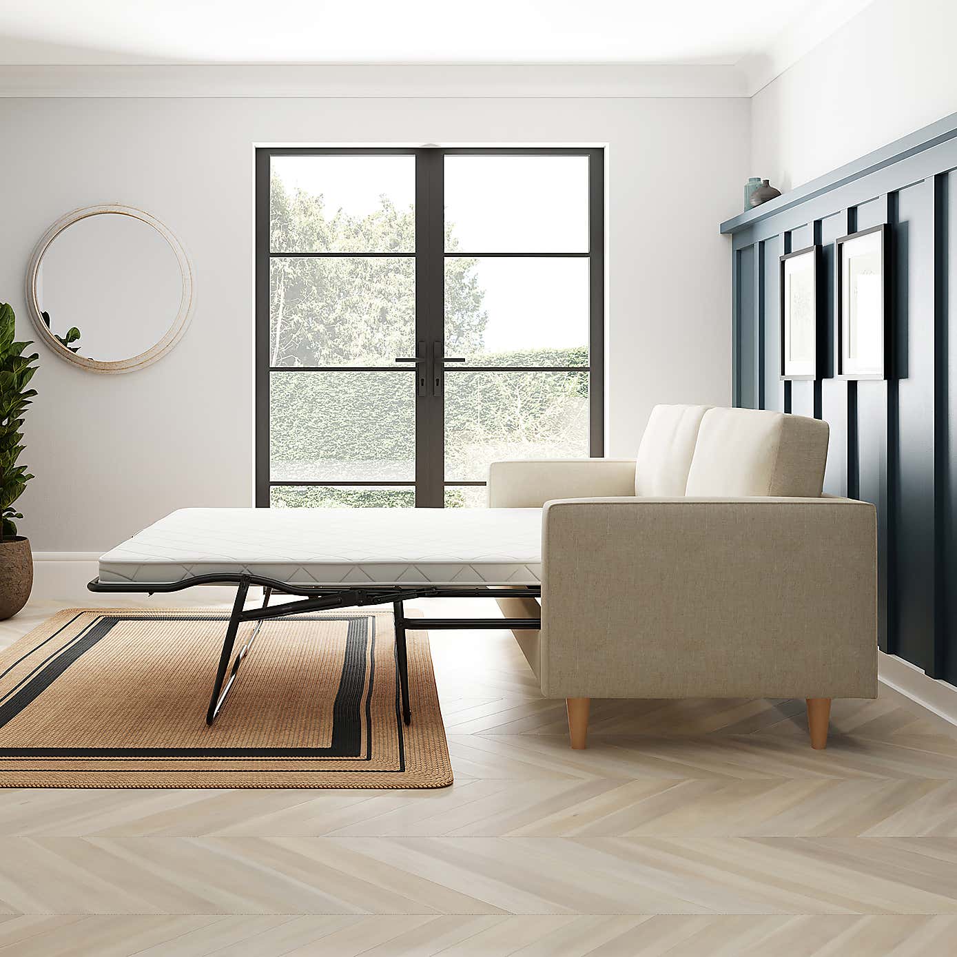 Zoe Luna 3 Seater Double Sofa Bed