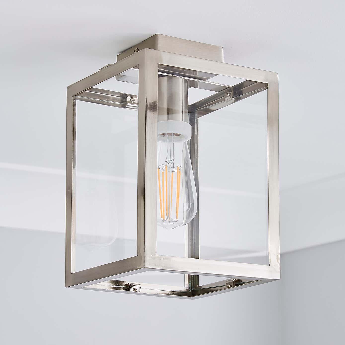 London Industrial Bathroom Flush Ceiling Fitting