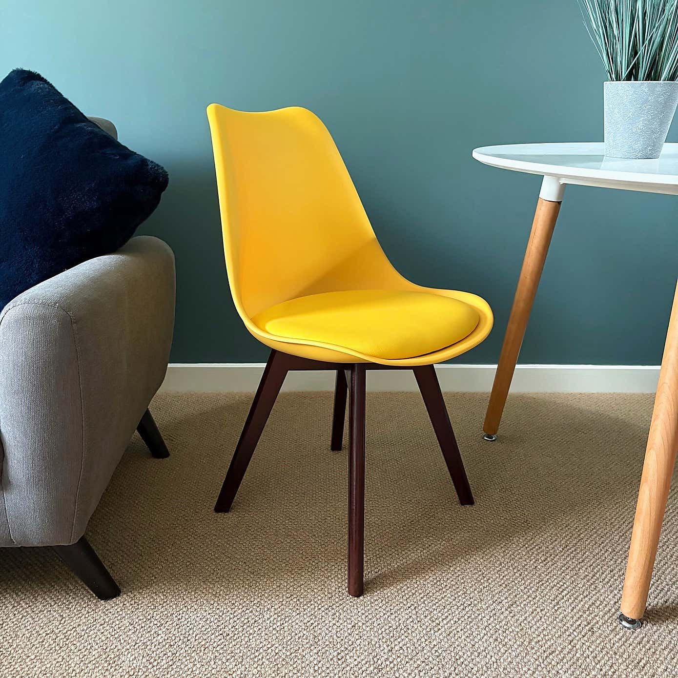 Fusion Living Soho Plastic Dining Chair with Squared Legs