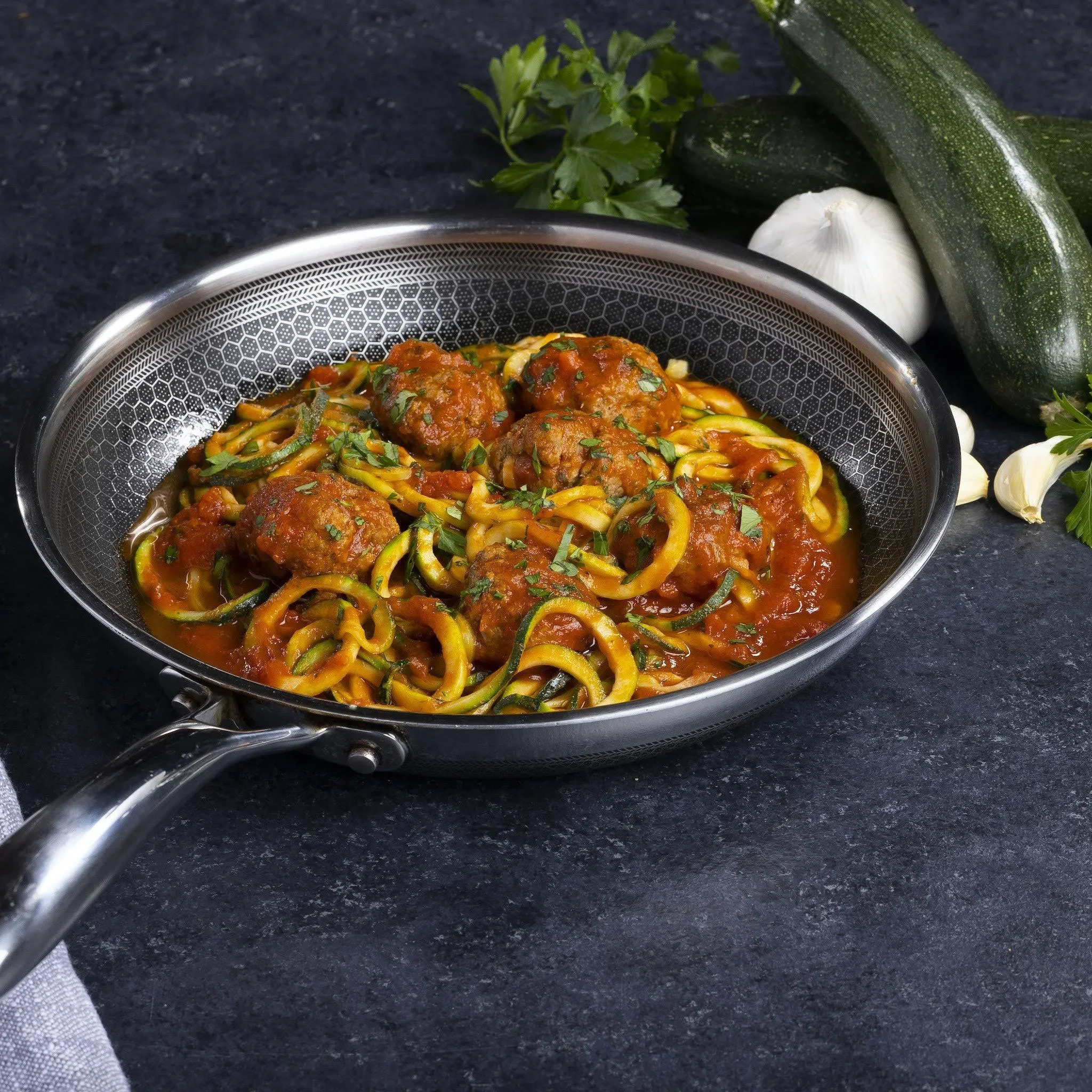 HexClad 6 Piece Hybrid Stainless Steel Cookware Pan Set 8 inch, 10 inch, 12 inch with Glass Lids, Size: One size, Black