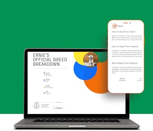 Dna My Dog Essential Test – Breed ID Test Mixed Breed Identification Personality Traits for Puppies to Adult Dogs Non-Invasive Cheek Swab