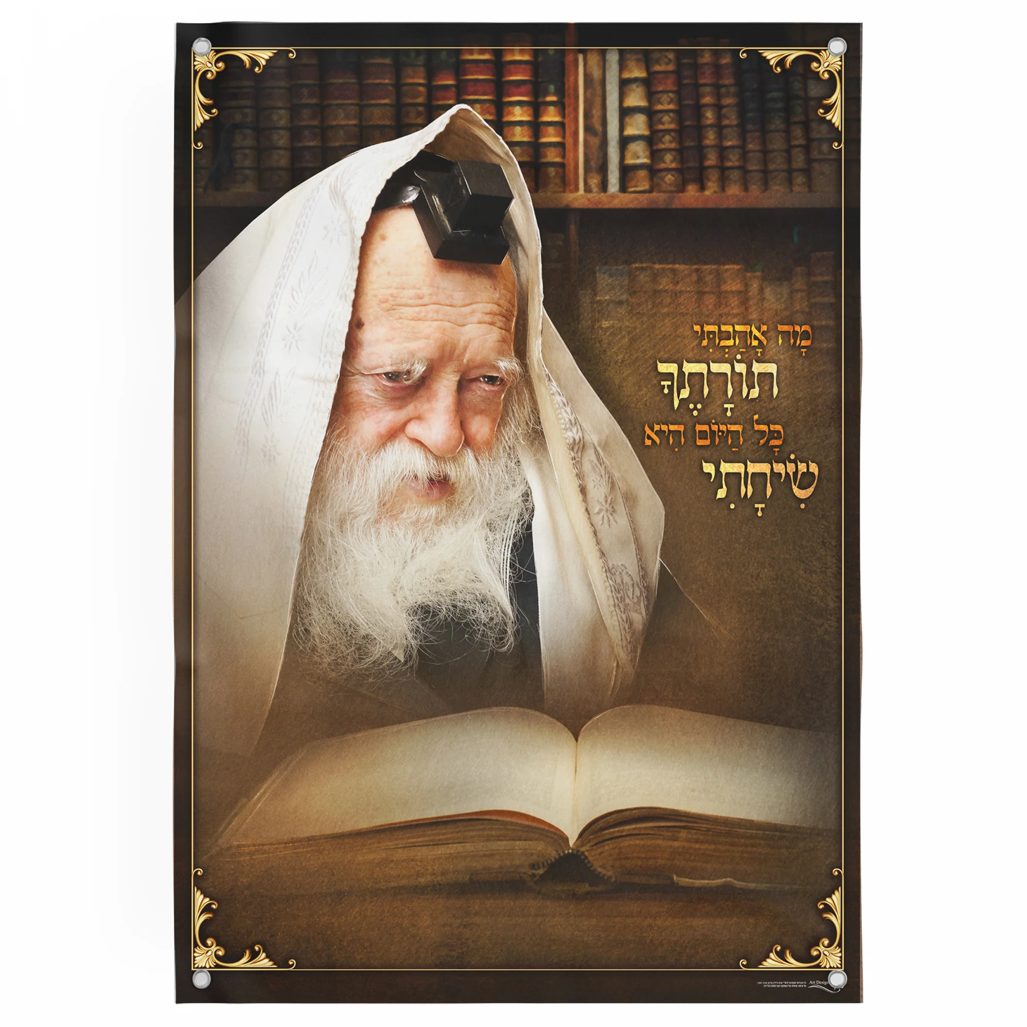 Rav Chaim Kanievsky in Torah Study - Artistic Sukkot Inspiration
