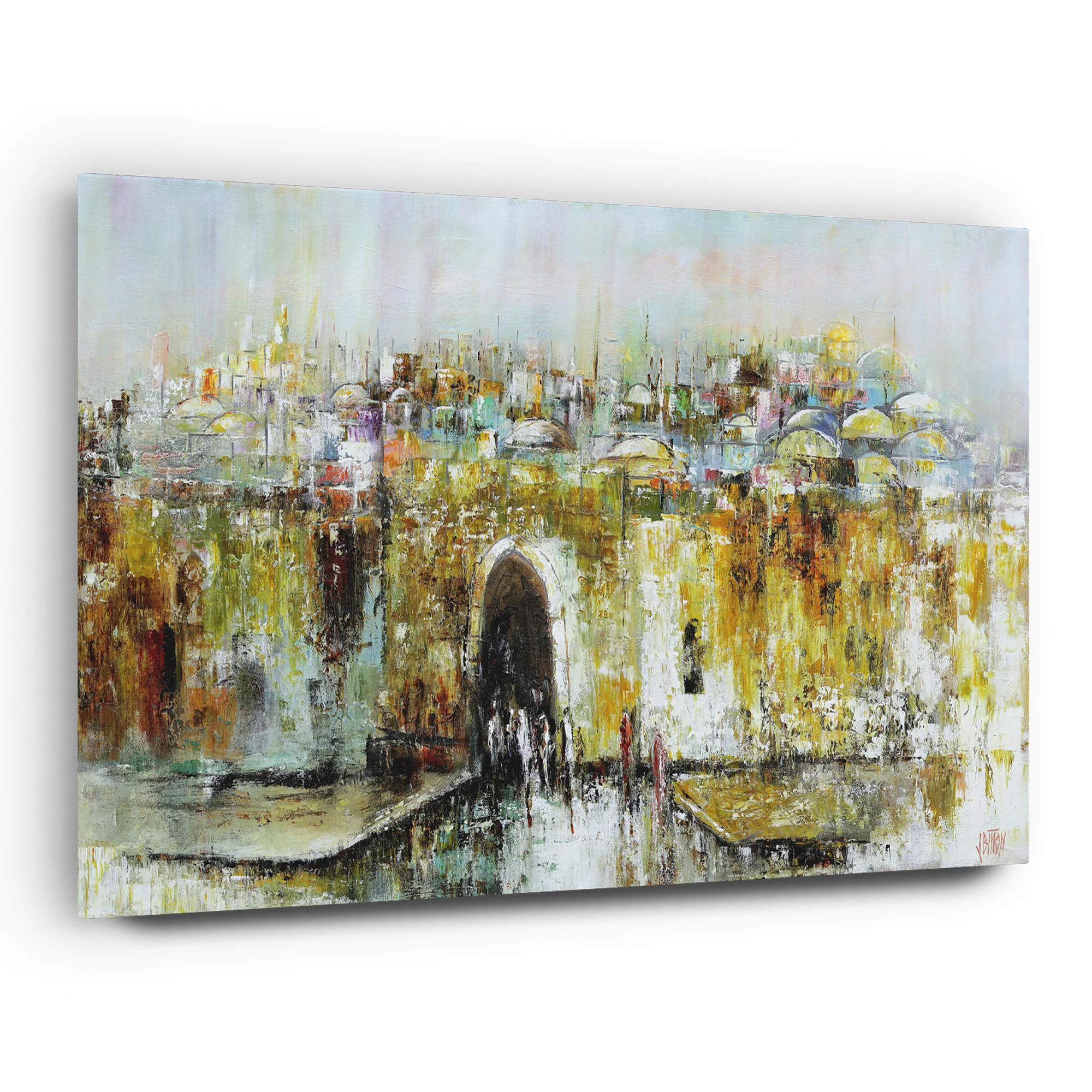 Shabbat in Jerusalem - Yossi Bitton's Jewish Art Print on Acrylic