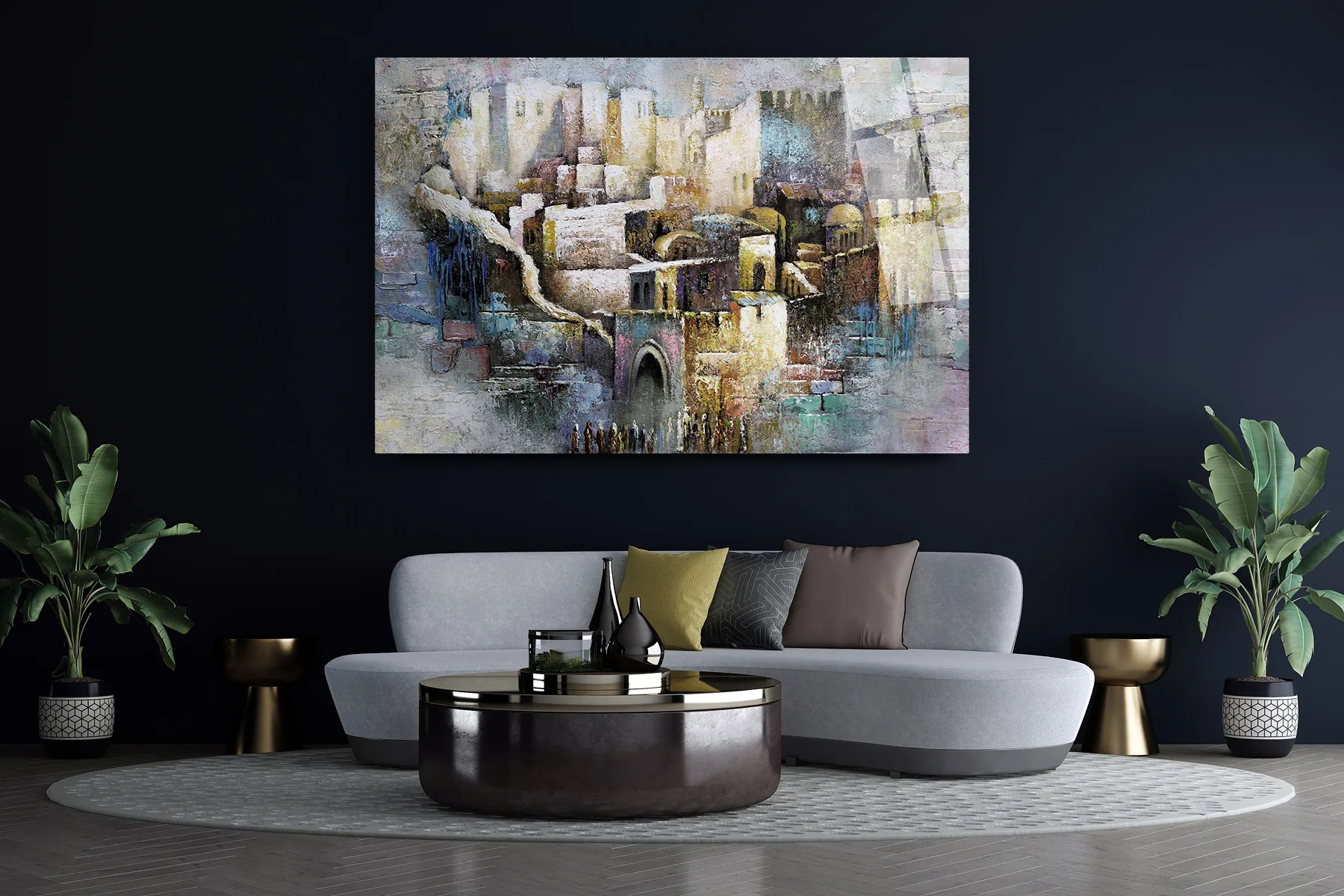 Jerusalem the Old City - Traditional Jewish Art Print by Yossi Bitton