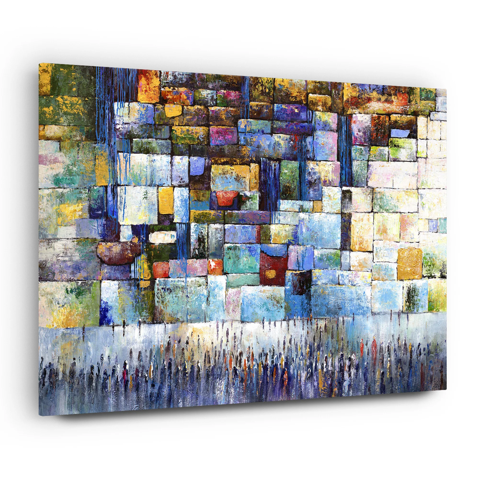 The Western Wall - Colorful Abstract Art Print by Yossi Bitton