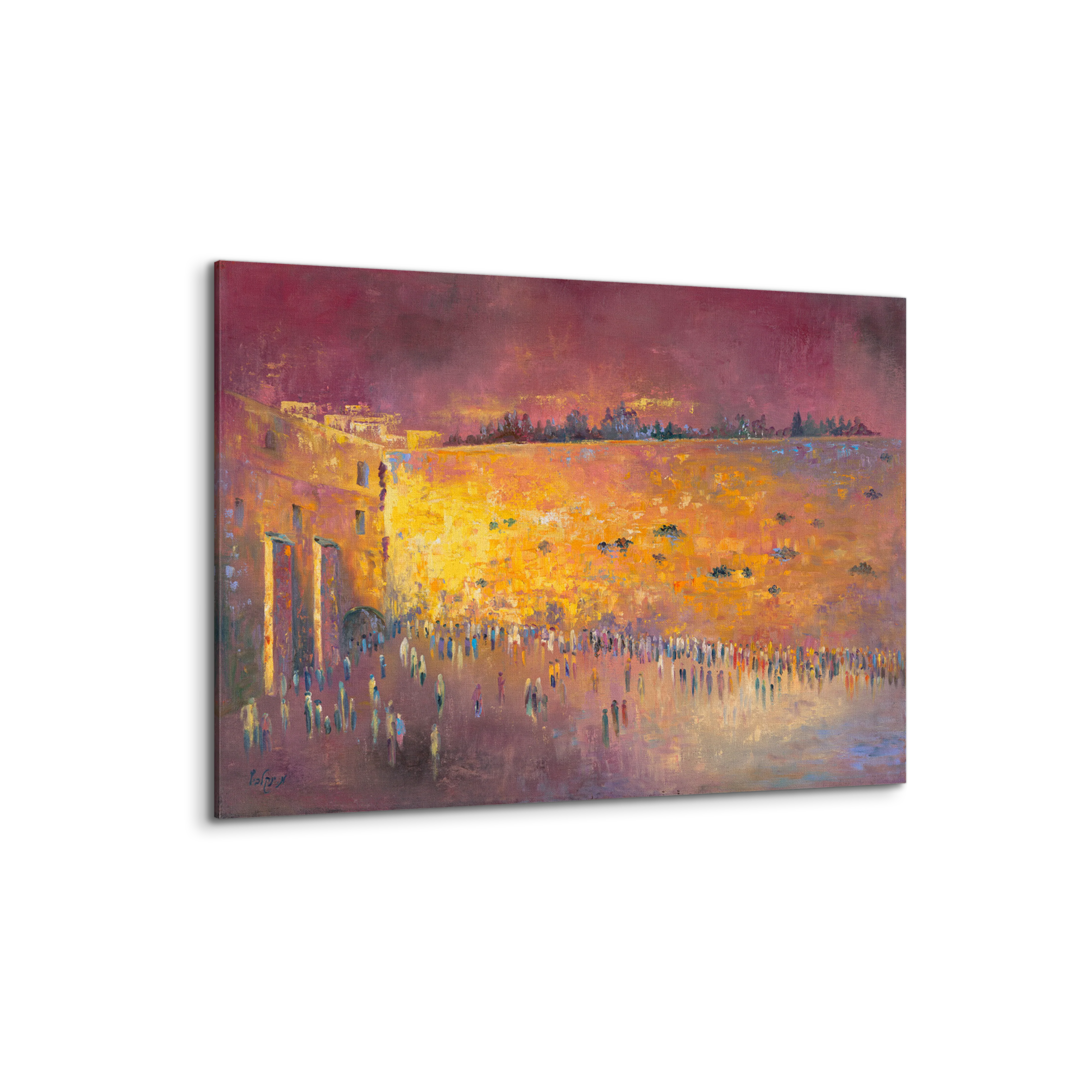 Western Wall Sunset Painting - 40x28