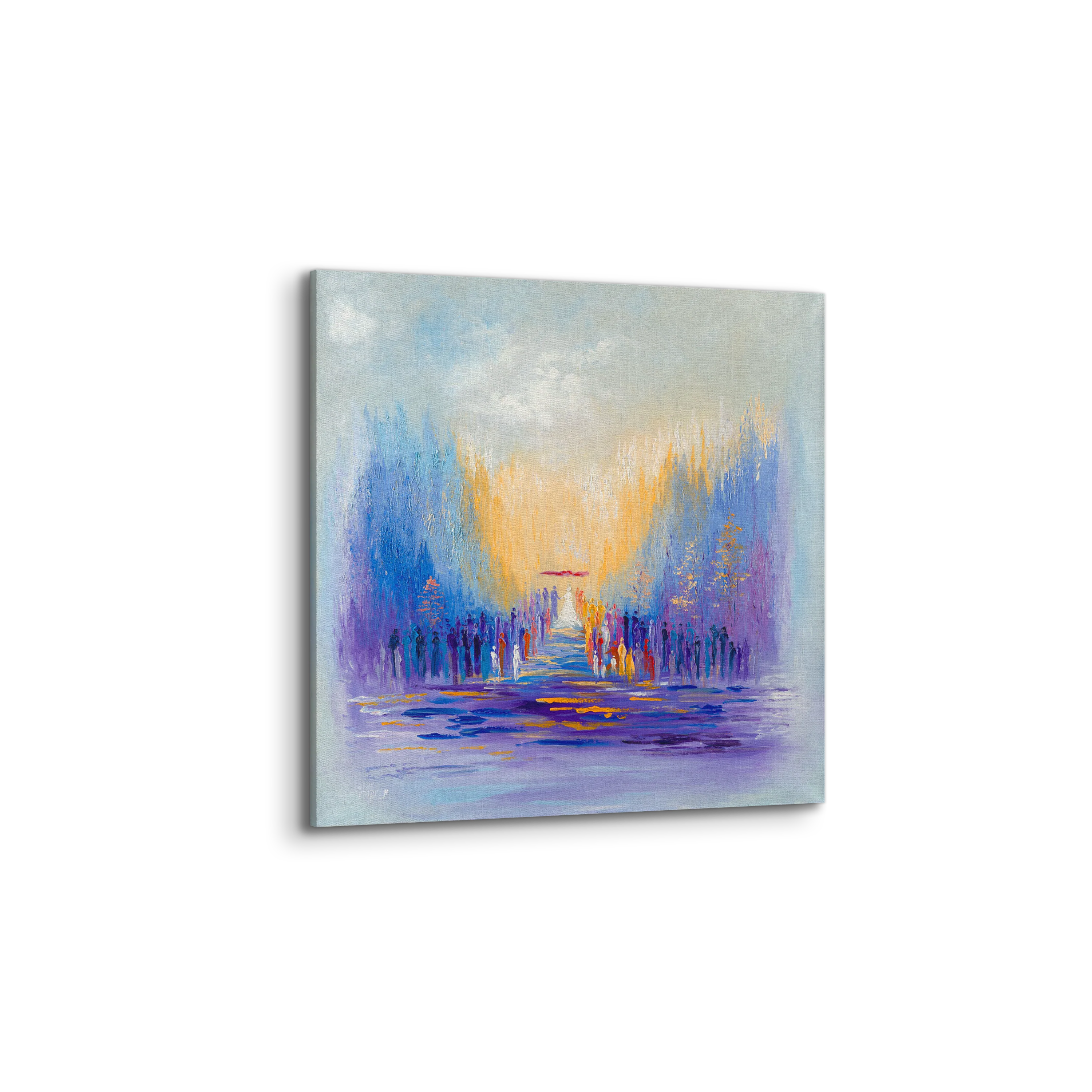 Colorful Jewish Chuppa Ceremony Painting - 35x35