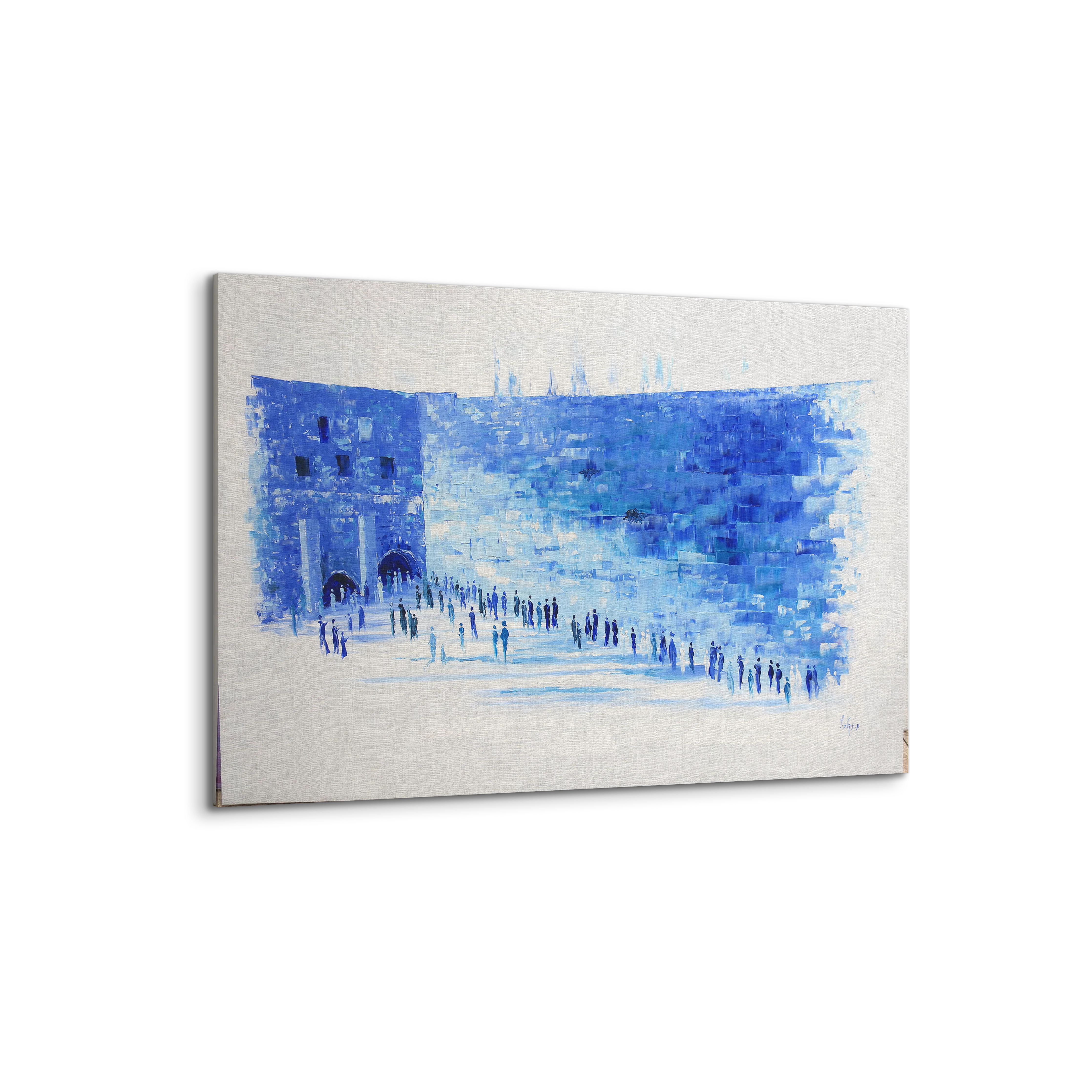 Western Wall in Blue & White - 40x28