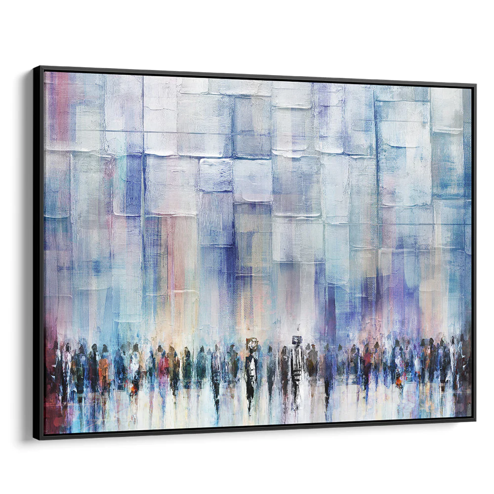 Serene Blessings, Light Blue Western Wall - Contemporary Jewish Wall Art by Avigdor Ben-Ari