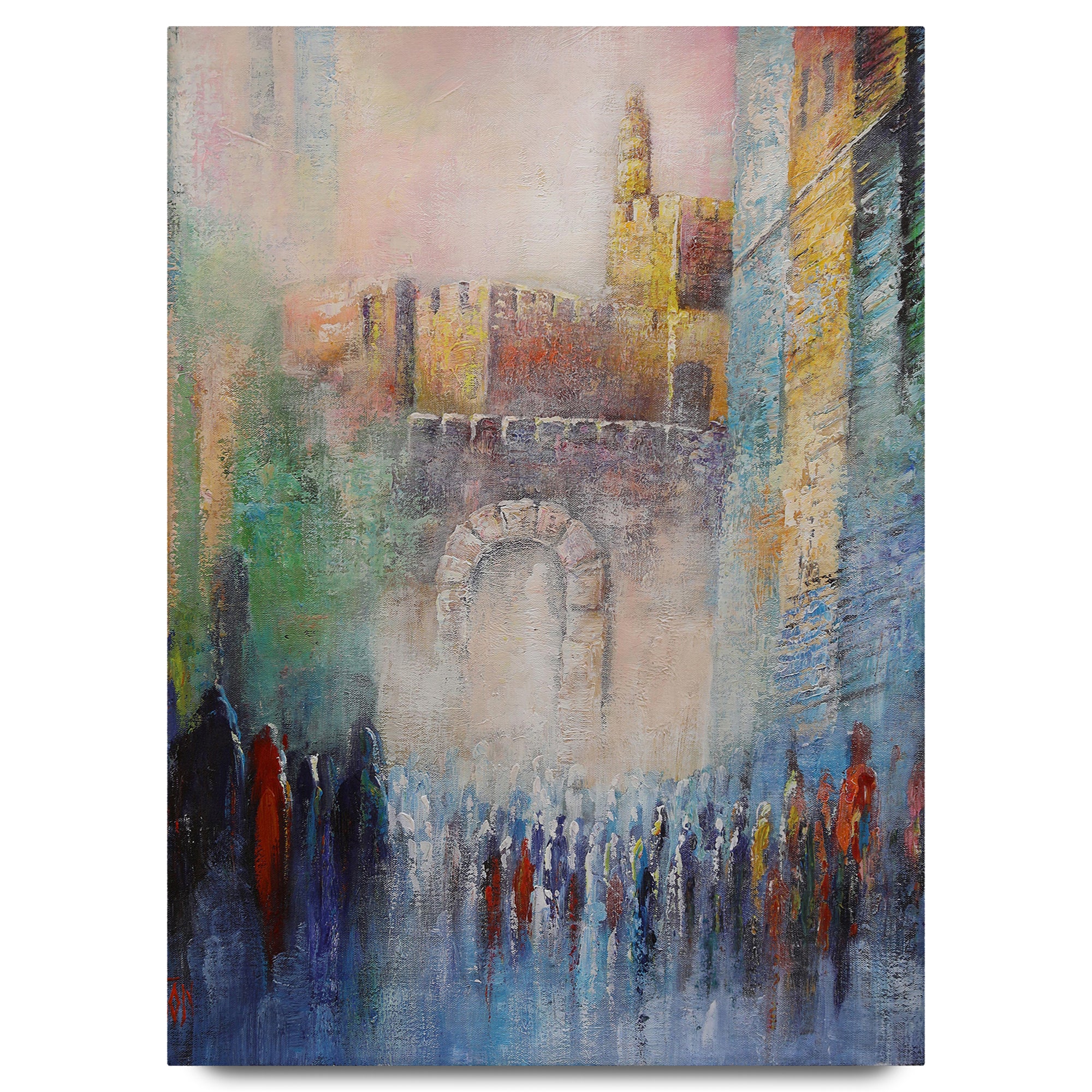 Tower of David - Colorful Jerusalem Landmark Art by Yossi Bitton