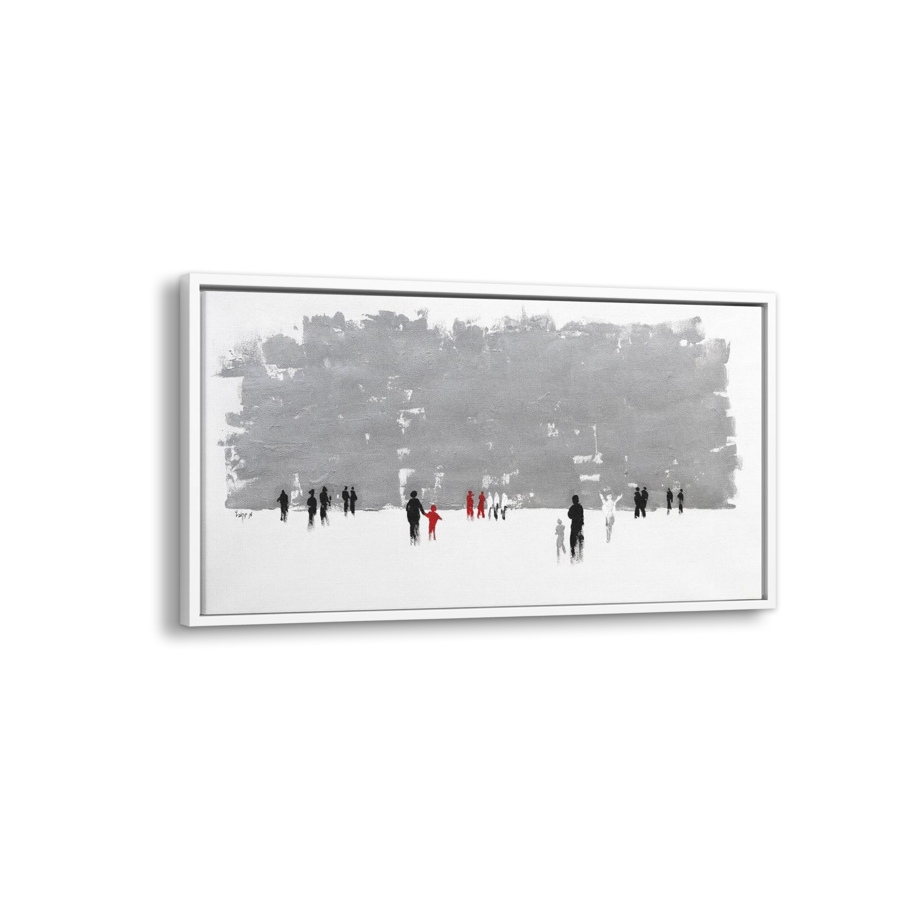 Abstract Western Wall in Grays - 51x31