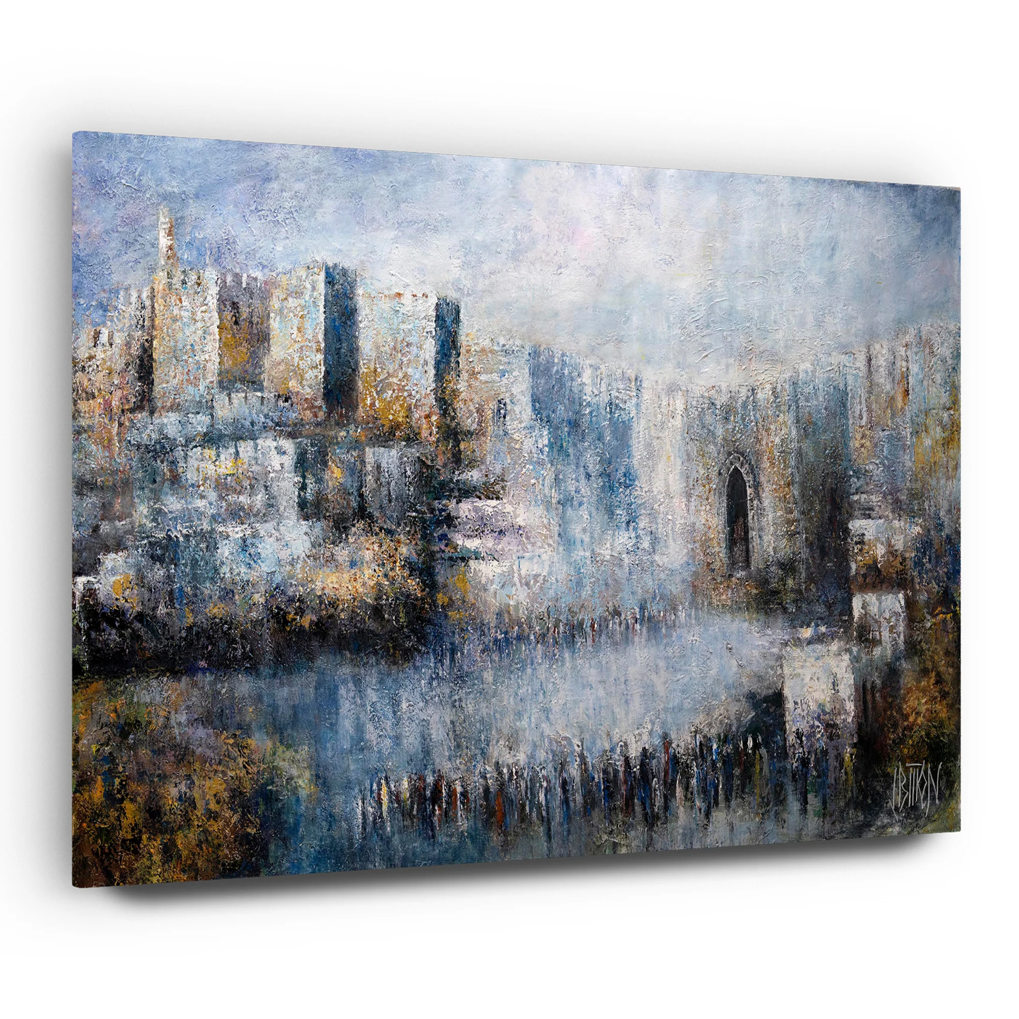 Jerusalem Jaffa Gate - Modern Jewish Art Print by Yossi Bitton