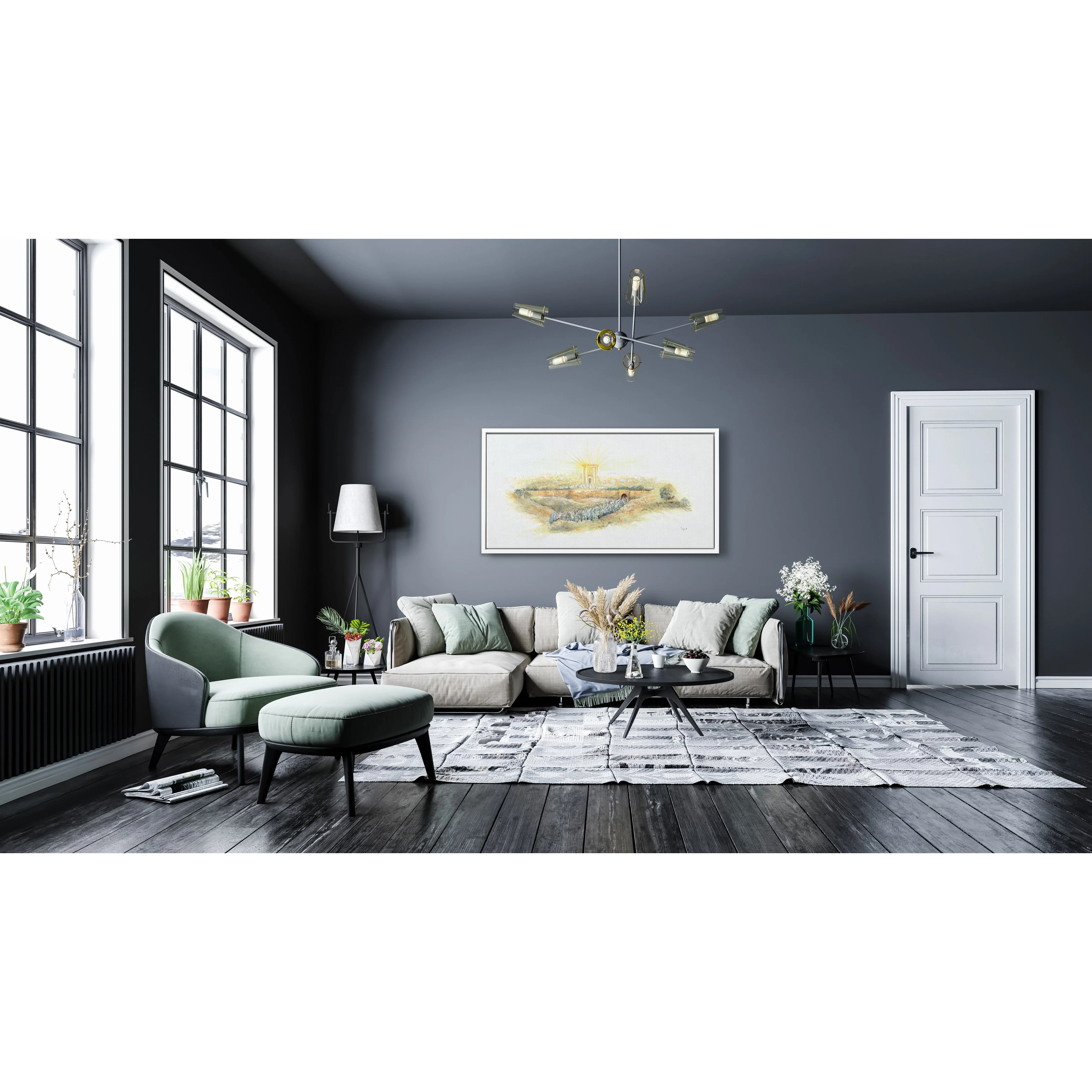 Gold Beit Hamikdash Art - 43x28