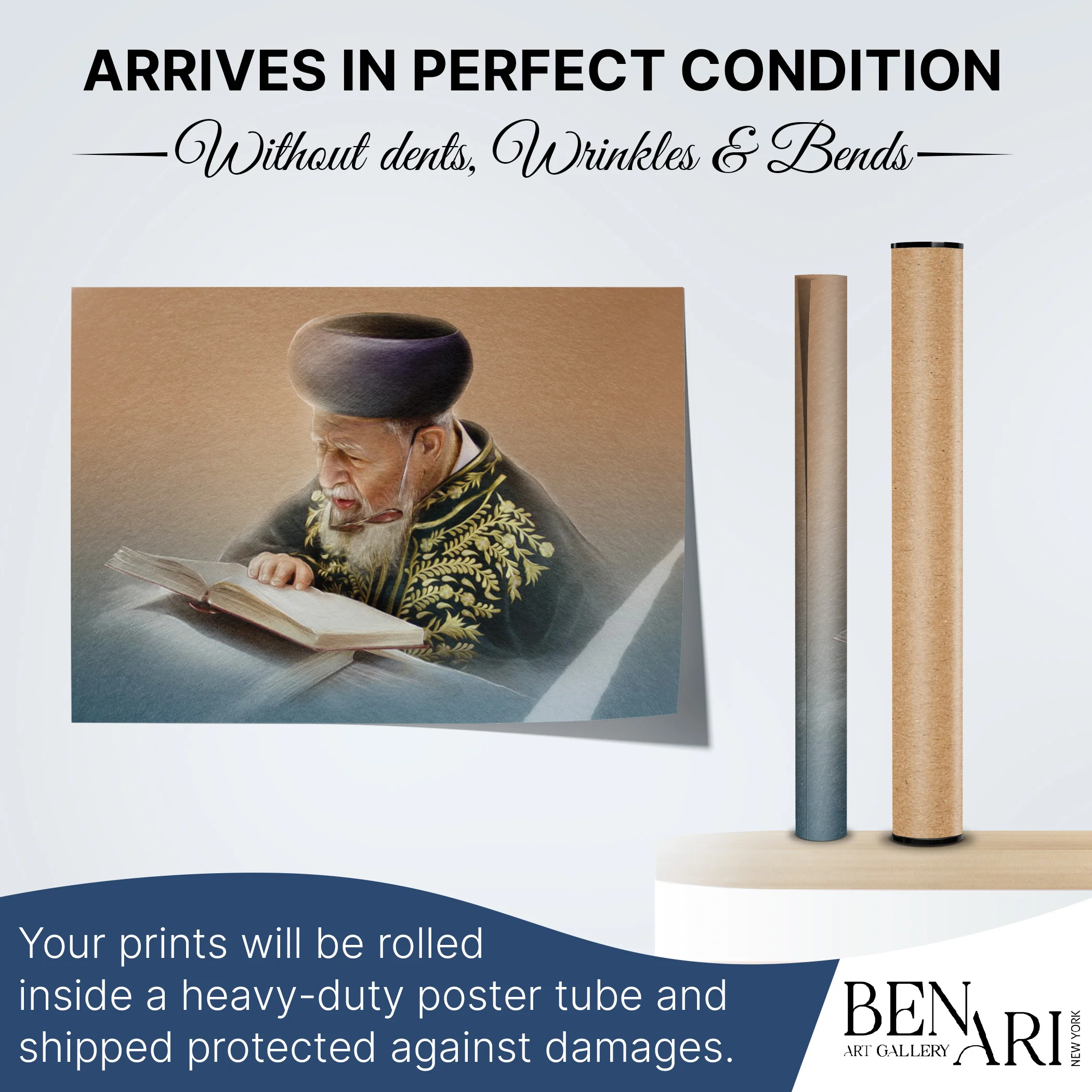 Rabbi Ovadia Yosef in Torah Study - Artistic Insight Poster