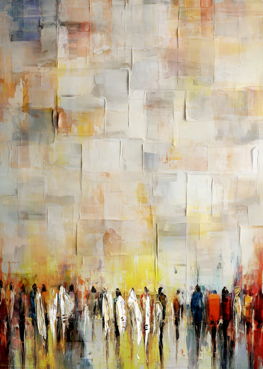 Subtle Abstract Art by Avigdor Ben-Ari - Western Wall