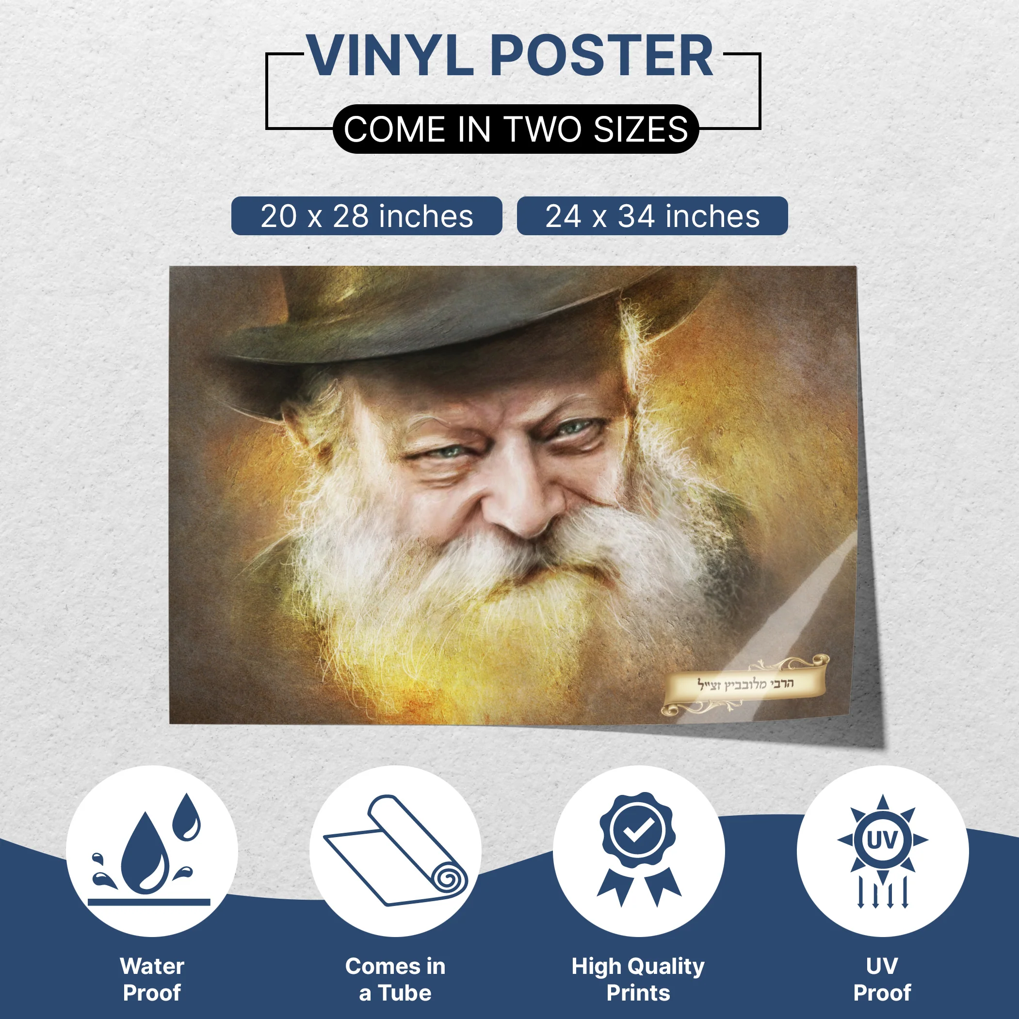 Joyful Spirit - Smiling Lubavitch Rebbe Sukkot Poster
