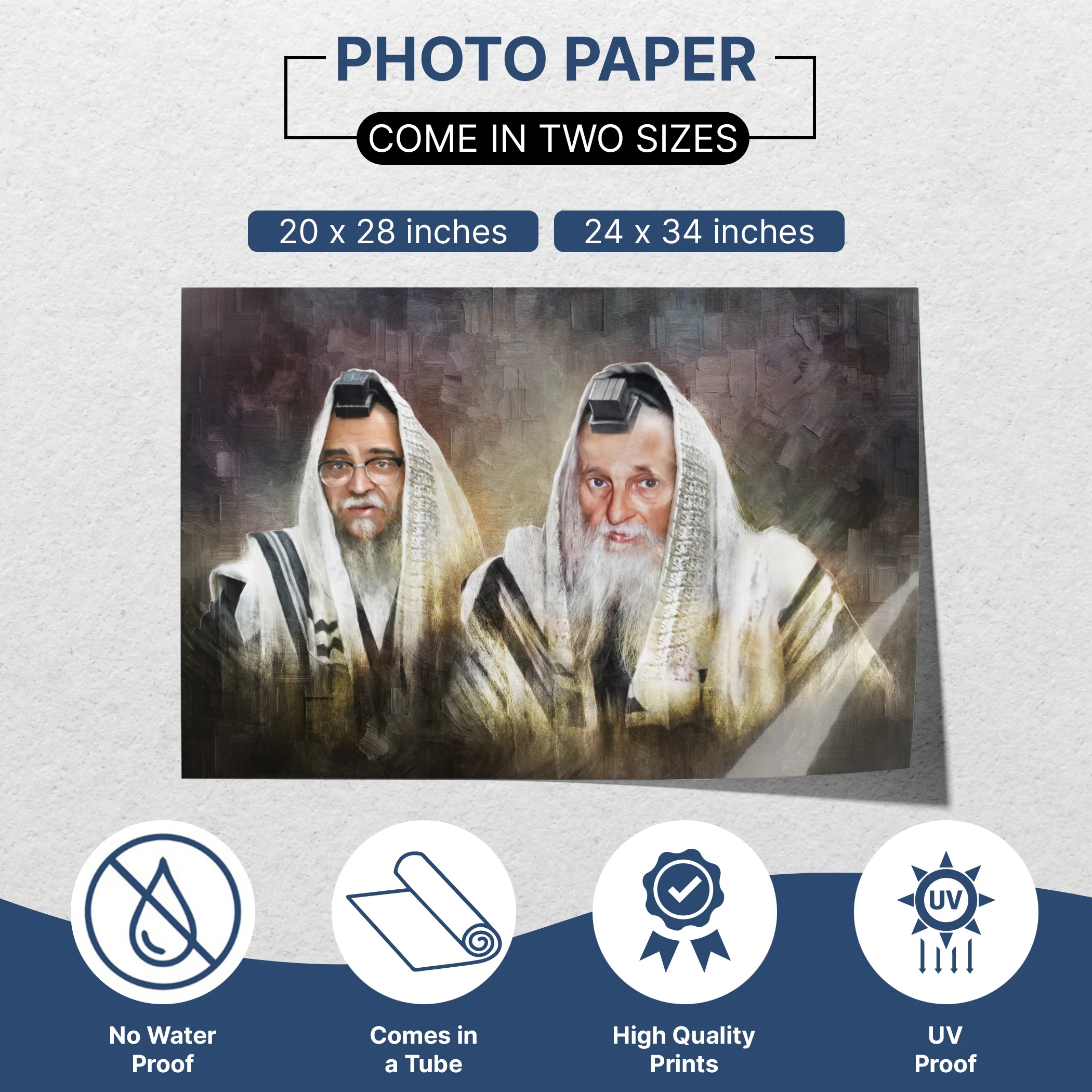 Satmar Rebbes Sukkah Poster �C Teitelbaum Portrait Art