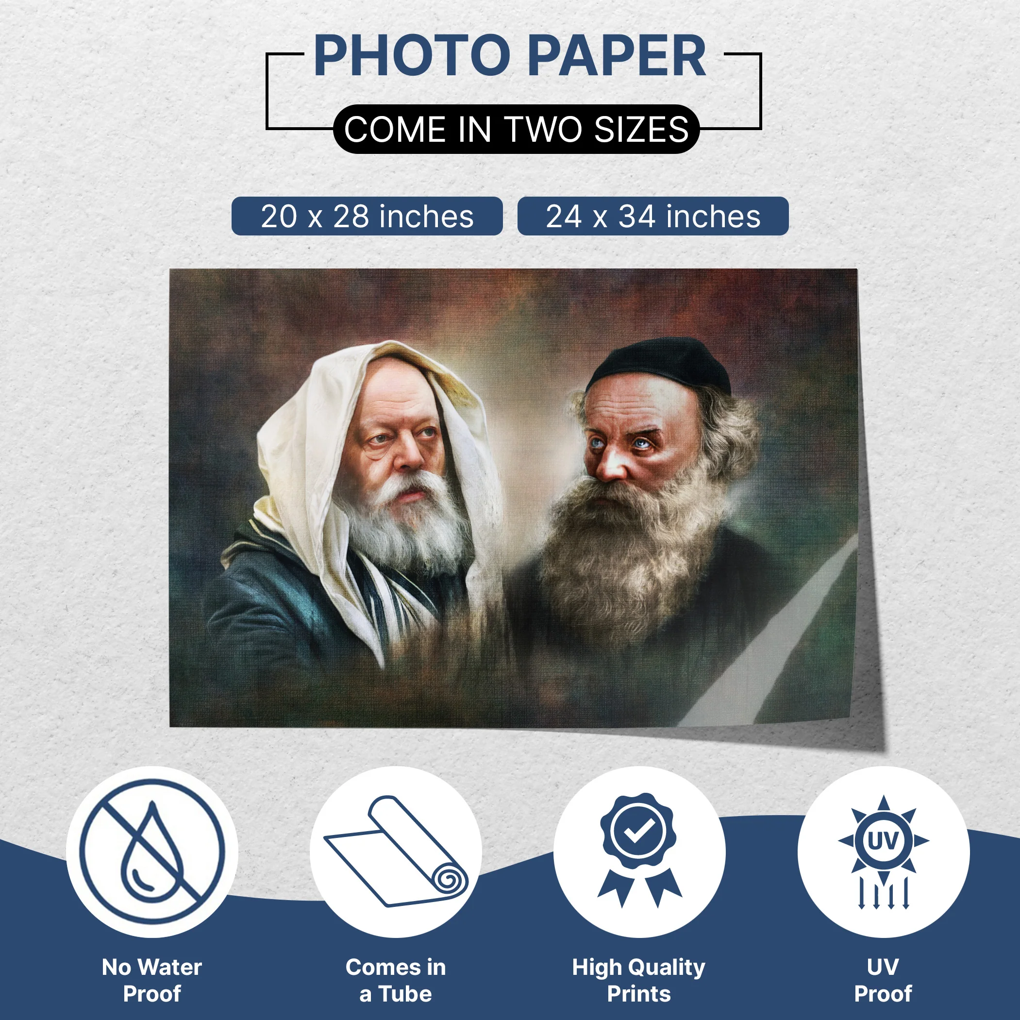 Lubavitch & Alter Rebbe Sukkah Poster �C Chabad Portrait