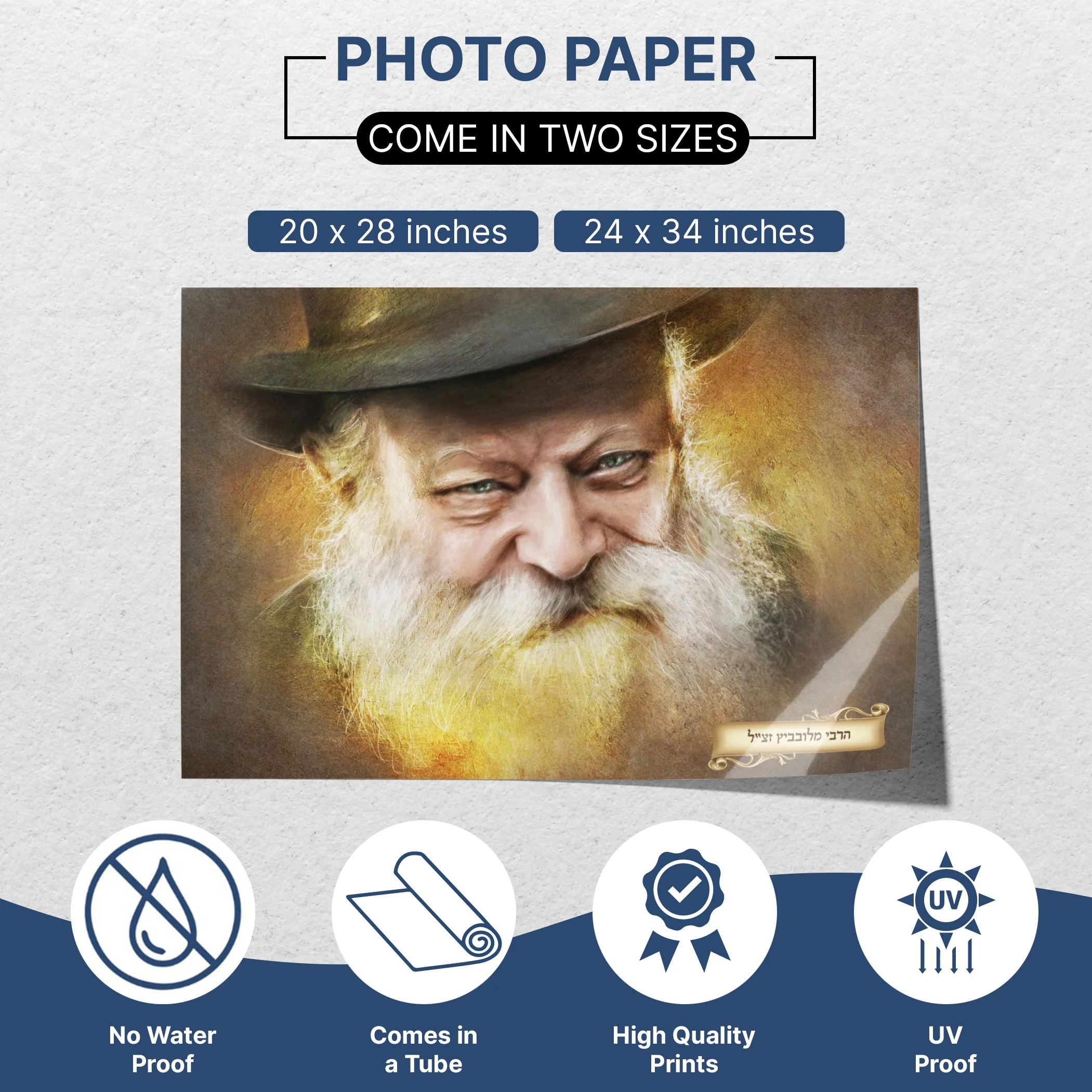 Joyful Spirit - Smiling Lubavitch Rebbe Sukkot Poster