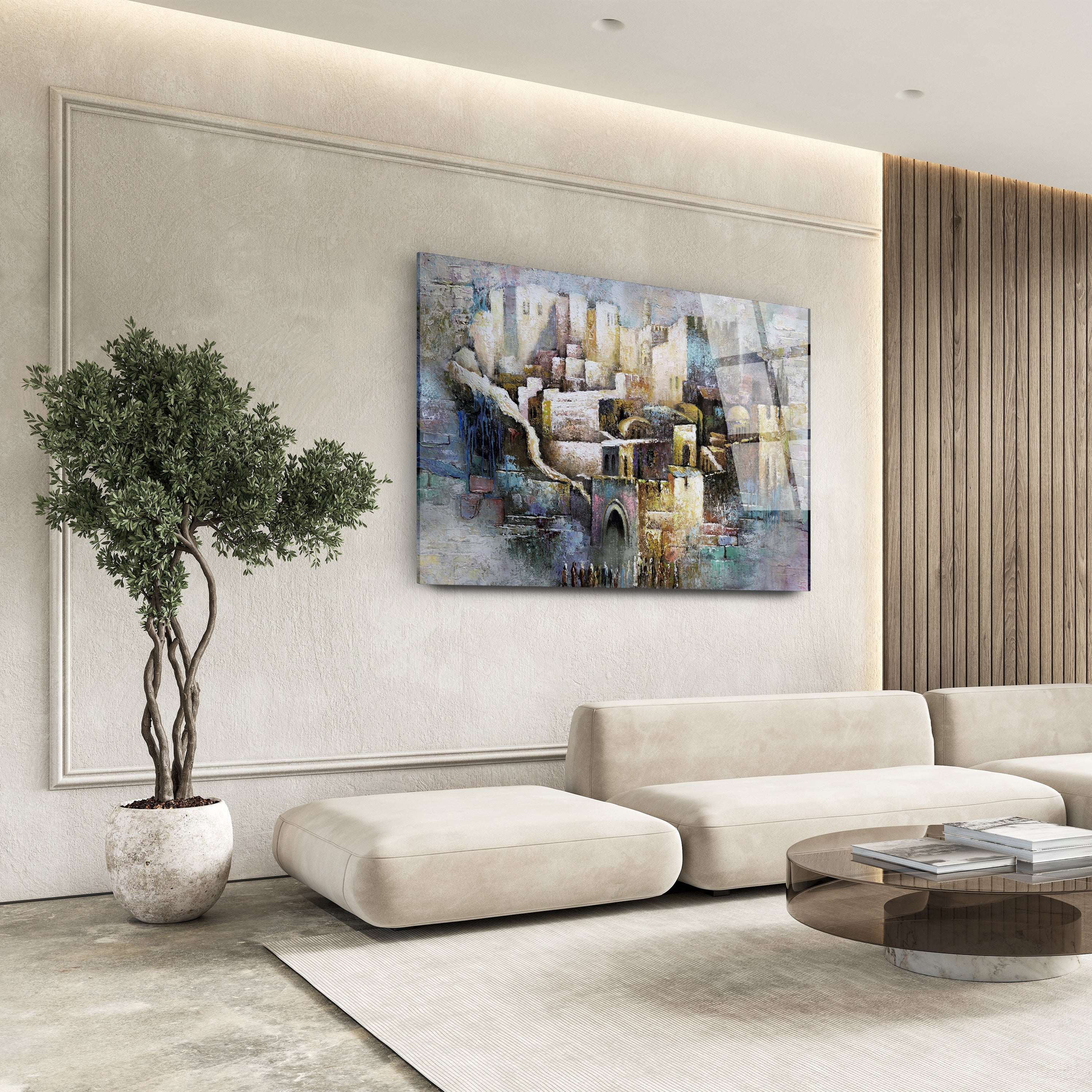 Jerusalem the Old City - Traditional Jewish Art Print by Yossi Bitton