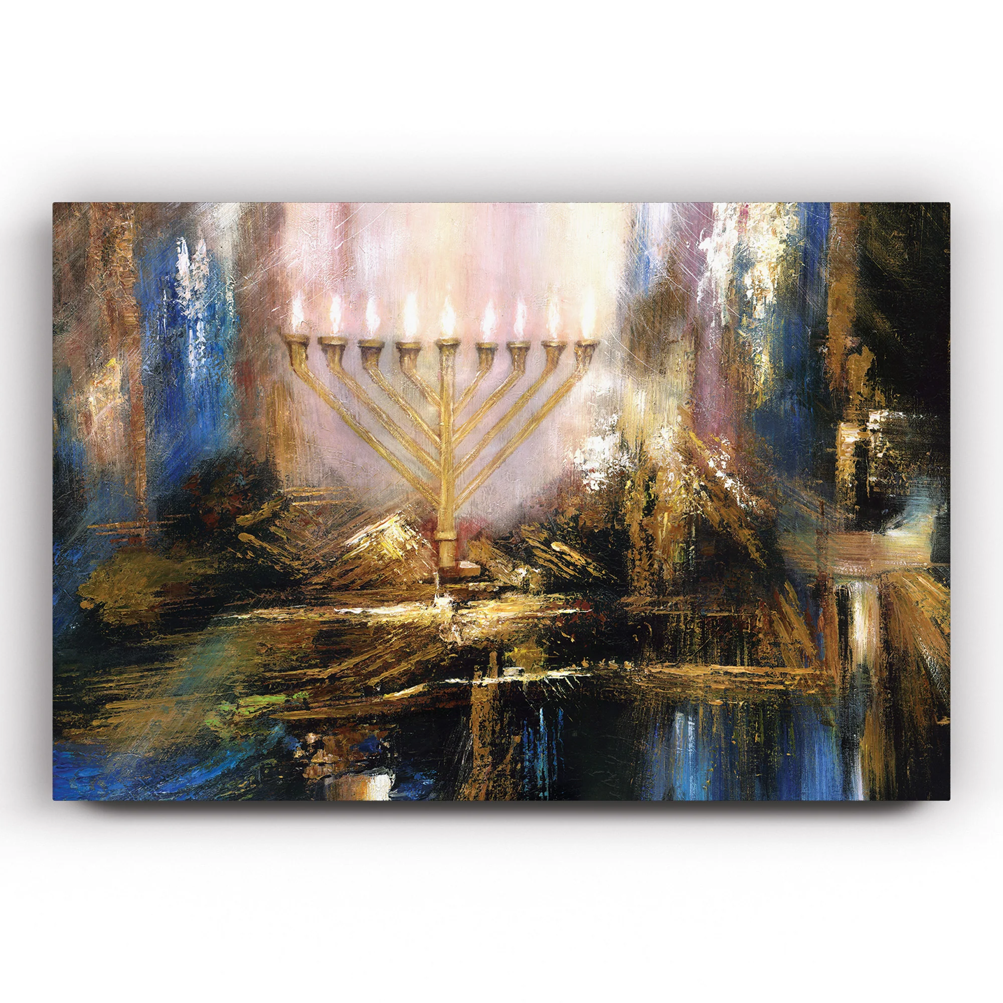 Luminous Abstraction - Menorah Art by Yossi Biton